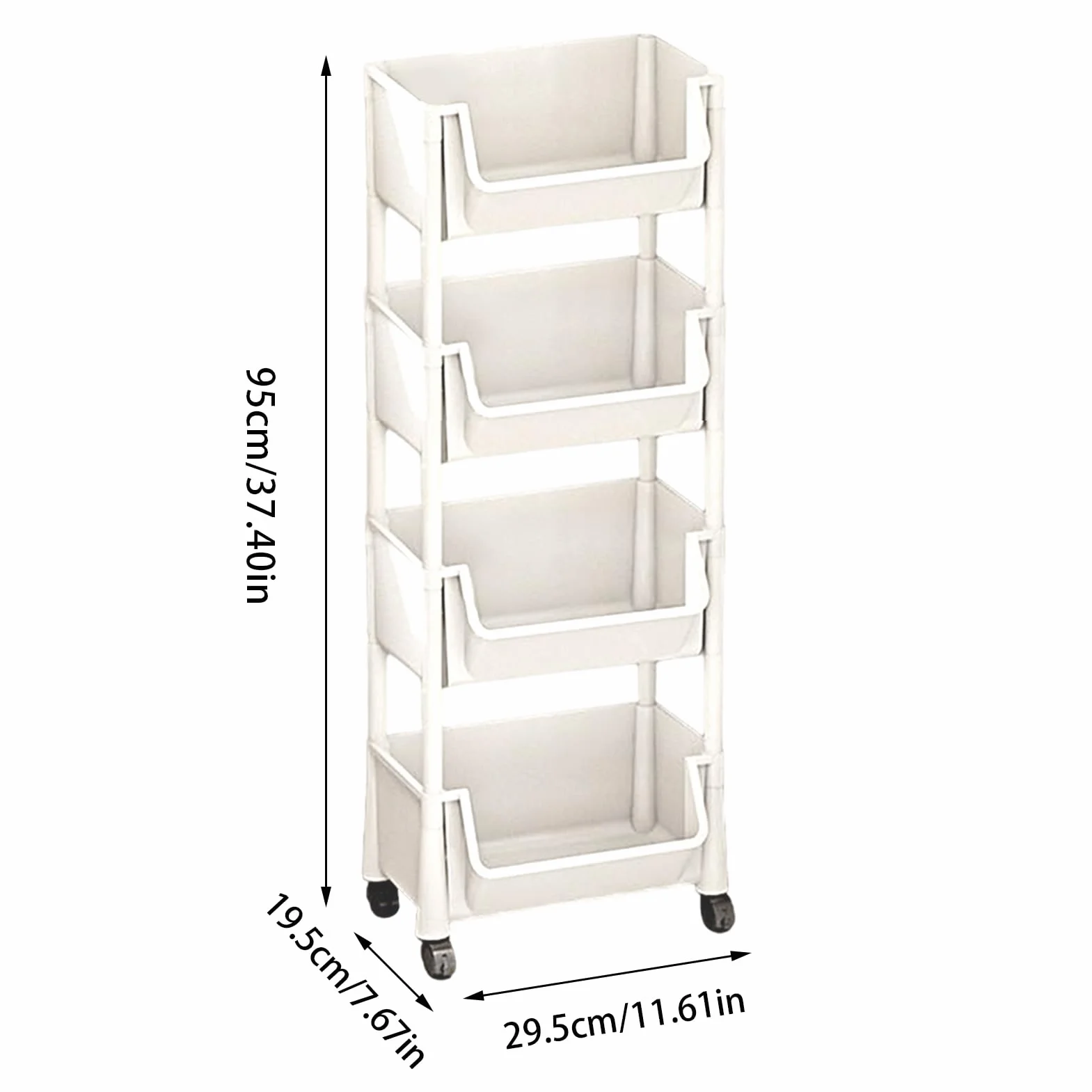 Organizer per carrello con rotelle, Carrello con rotelle a più livelli,Carrello porta libri per bambini, grande capacità | Organizzatore di snack per giocattoli, cancelleria, per piccole