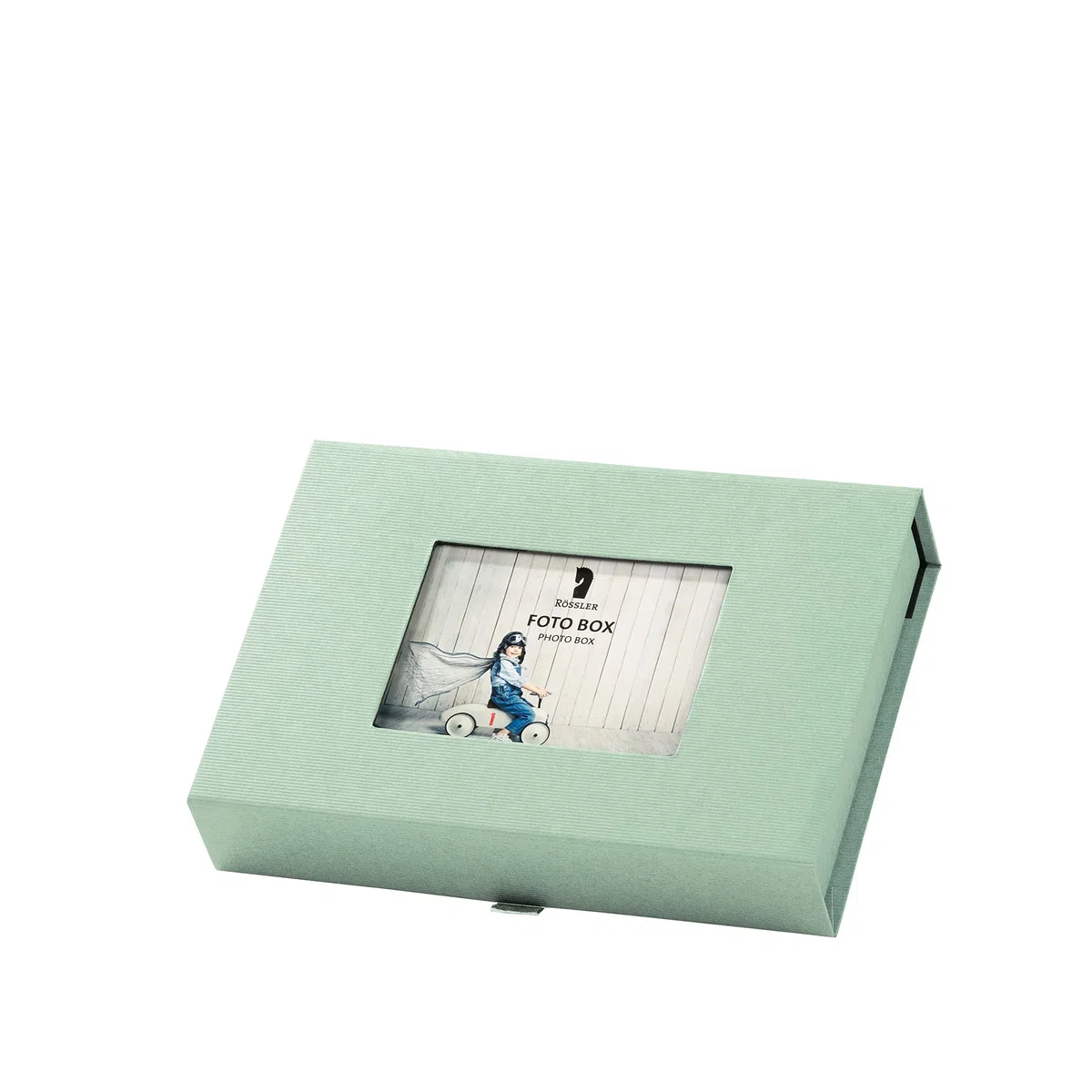 Rössler 14573200651 - Scatola per foto con passepartout, per foto 13 x 18 cm, menta, 203 x 45 x 147 mm, 1 pz.