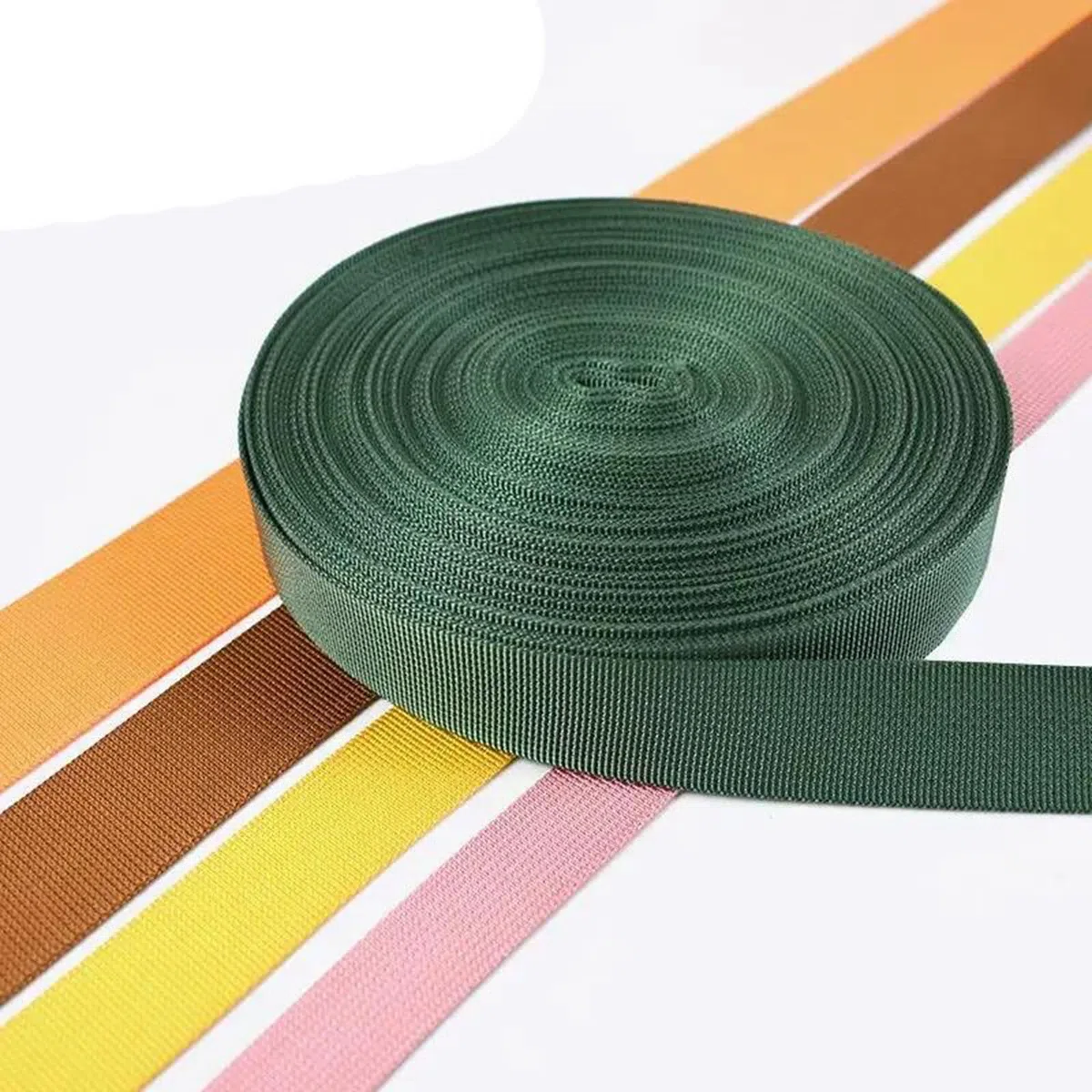 10 Metri di fettuccia in Nylon da 20-50 mm, Cintura di Sicurezza per rifinitura, Nastro, Accessori per Cintura da Cucito,Bianco,20 mm