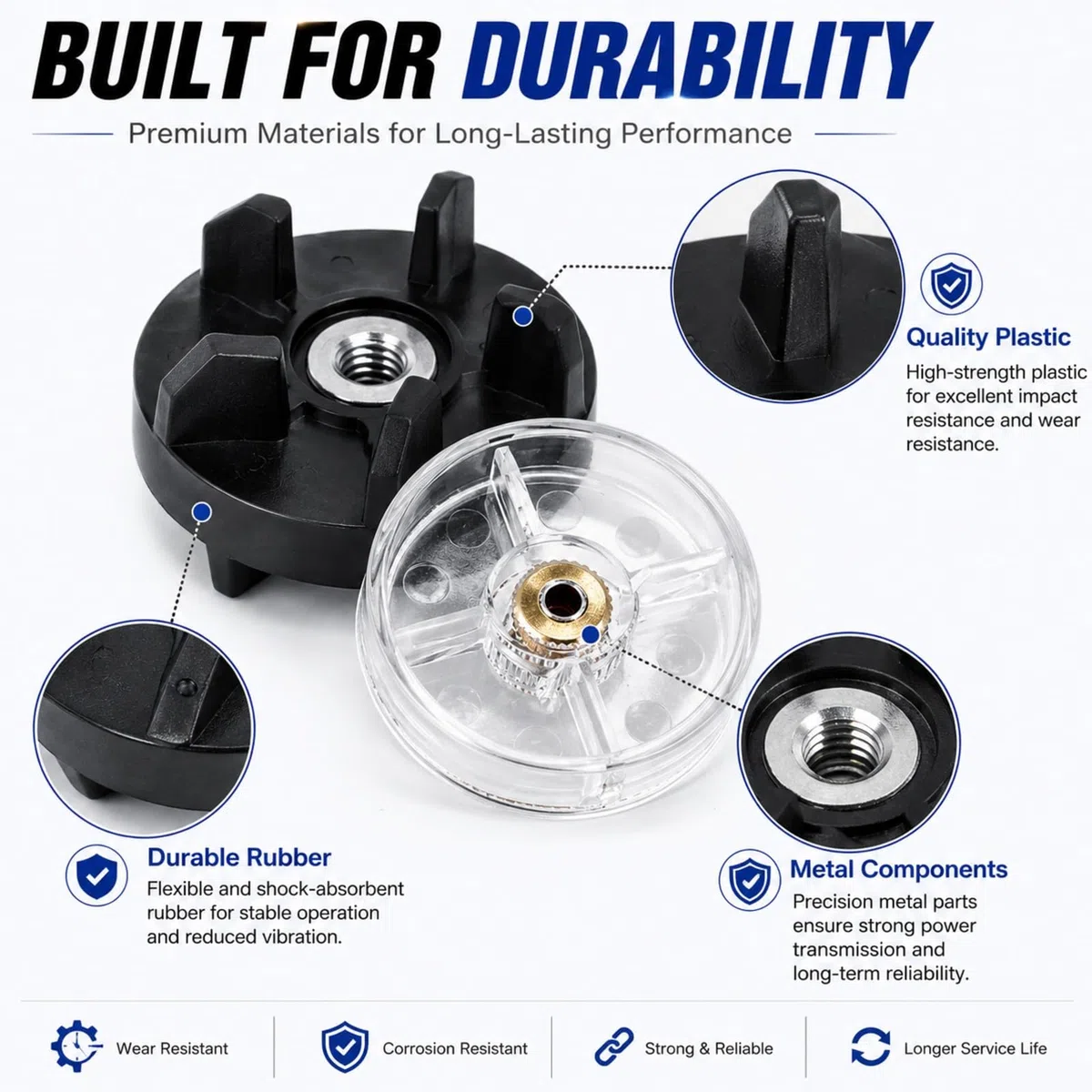 Magic Bullet 250W Lama Sostituzione ingranaggio lama 2 Ingranaggi base e 4 Ingranaggi lama 3 Cuscino 1 Guarnizione Anello circolare Parti ingranaggio lama Accessori (Combination 2)