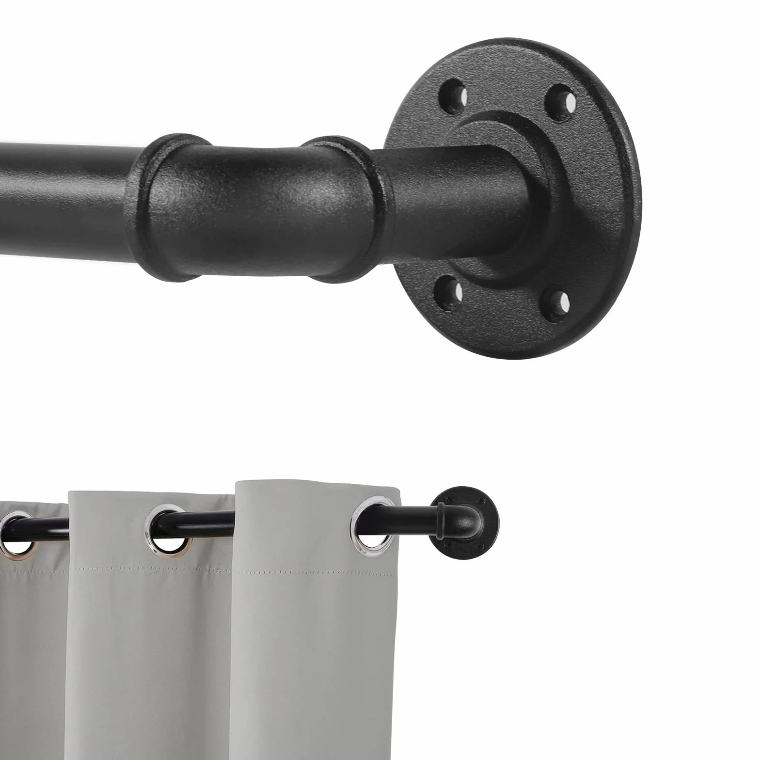 Bastone per Tende Industriale, Bastoni per Tende Estensibili，Bastone Tenda possono essere Installate su Soffitti o Pareti，Dimensioni Regolabili 122-218cm.