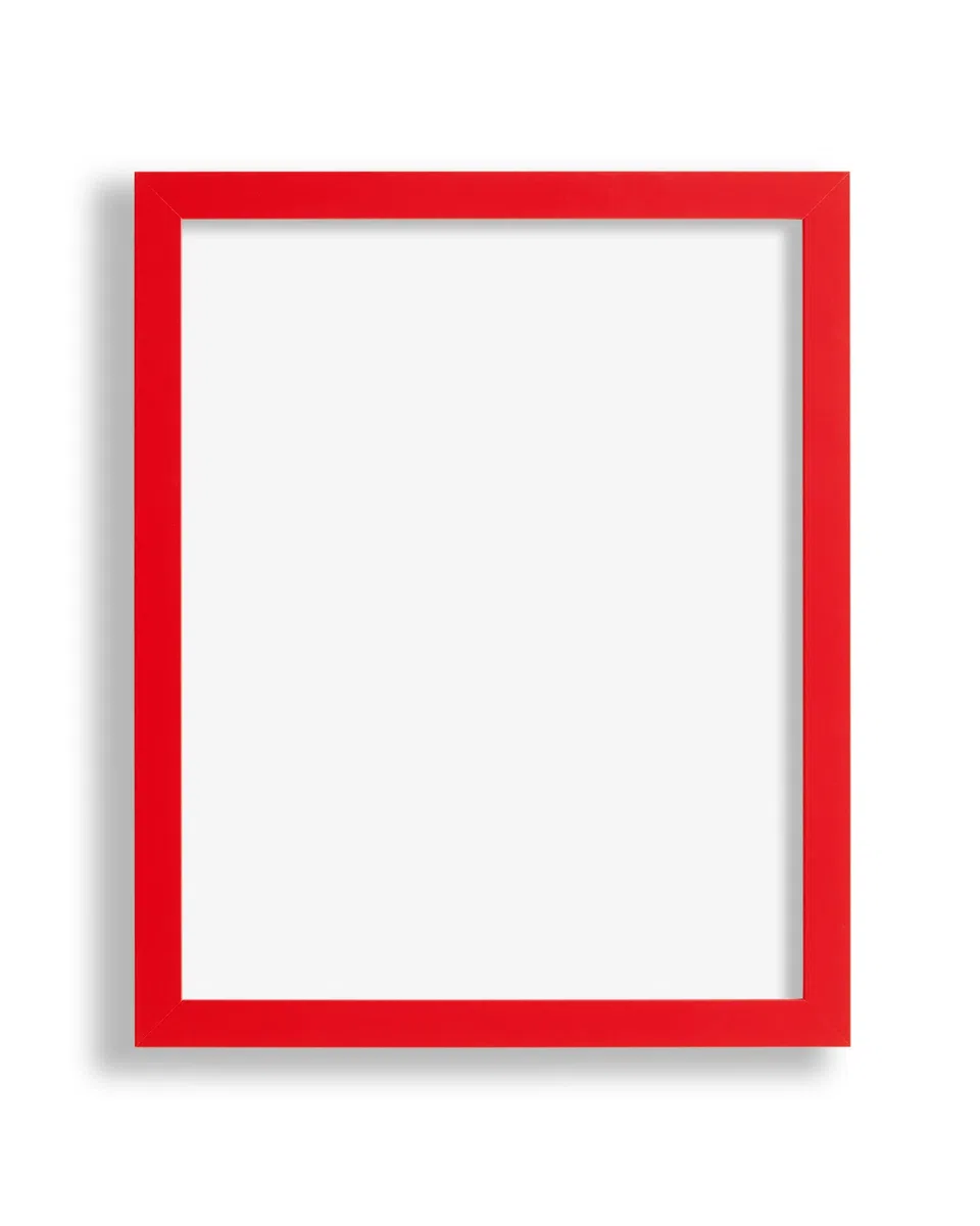 PuzzelMax - Cornice portafoto con puzzle, 70 x 100 cm, rosso pomodoro, 100 x 70 cm, con vetro sintetico trasparente