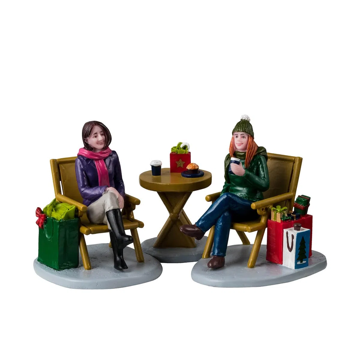LEMAX Set 3 Pezzi Christmas Shopping Break in Resina H5.1 x 12.4 x 5.3 cm