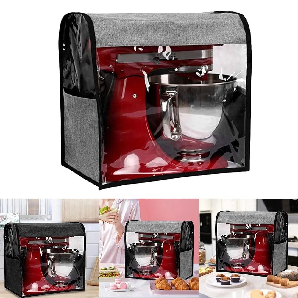 Copertura antipolvere per mixer Kitchenaid, realizzata in tessuto Oxford, impermeabile, resistente agli strappi, con scomparti anteriori e laterali