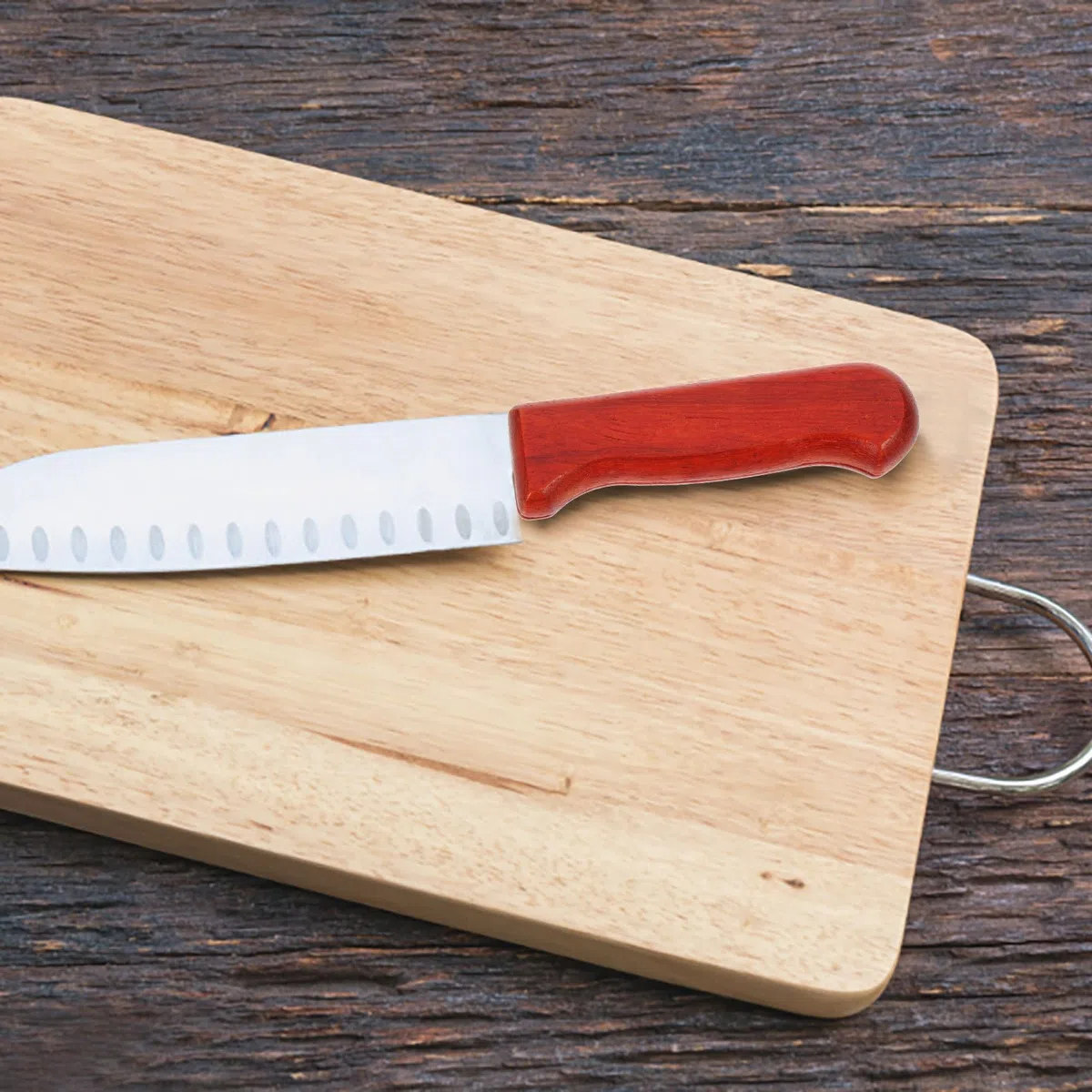 Housoutil Manici per Coltelli, Manici per Coltelli Fai Da Te, Manico Non Poroso Coltello Ricambio, Manico in Legno Di Pero Rosso Coltello per Coltello Da Frutta Coltello Da Cucina Coltello Da Burr