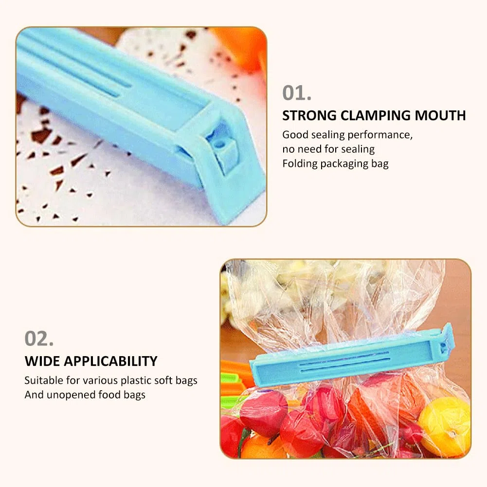 20 Pezzi Chiudi Sacchetti, 6/11cm Mollette Chiudi Sacchetti Colorati Clips, Alimentari Tenuta Cucina Clip, Plastica Clip di Tenuta Riutilizzabile, Clip per Chiudere Sacchetti, per Snack
