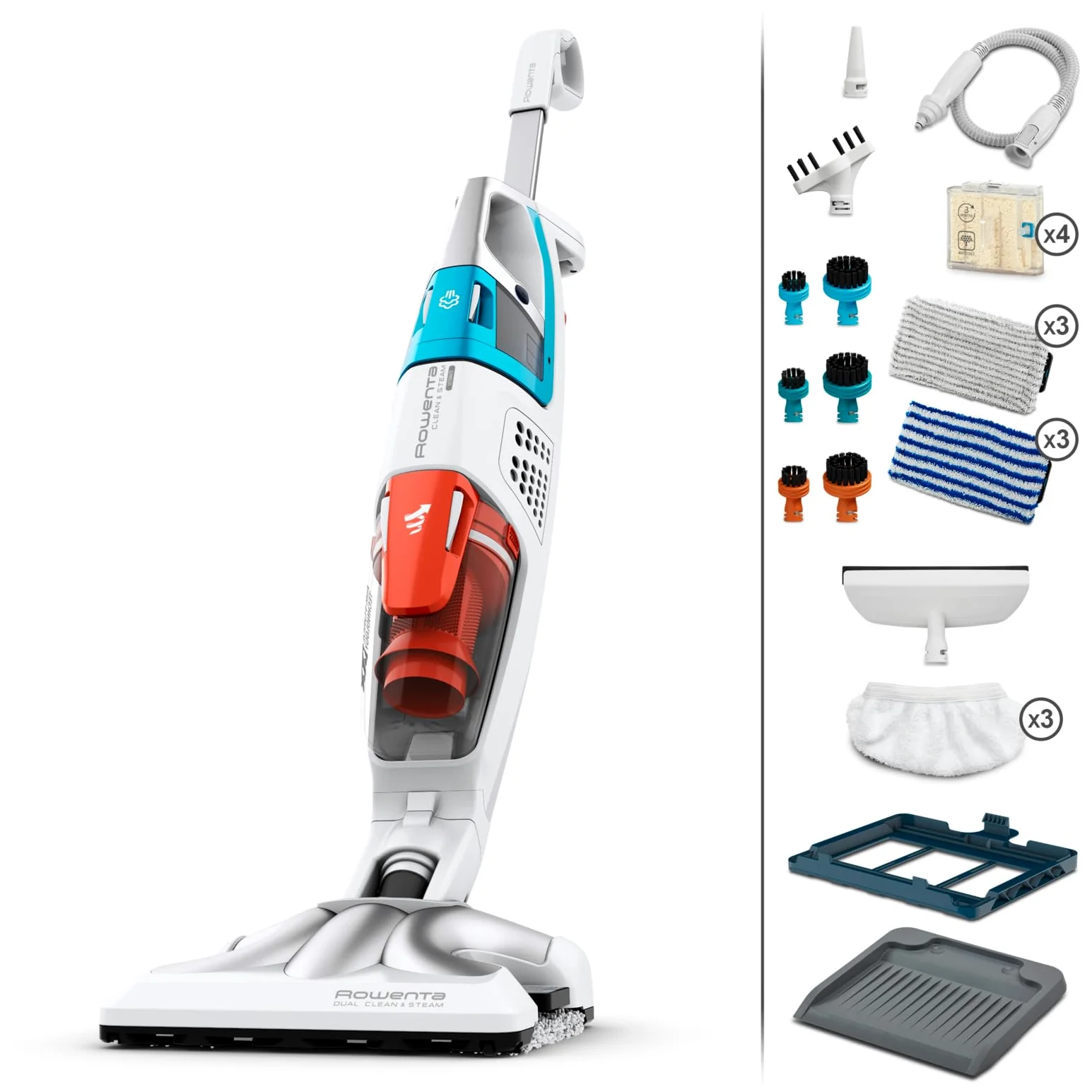 Rowenta Clean & multicast RY8544WH - Pulitore 2 in 1, pulitore e aspiratore allo stesso tempo