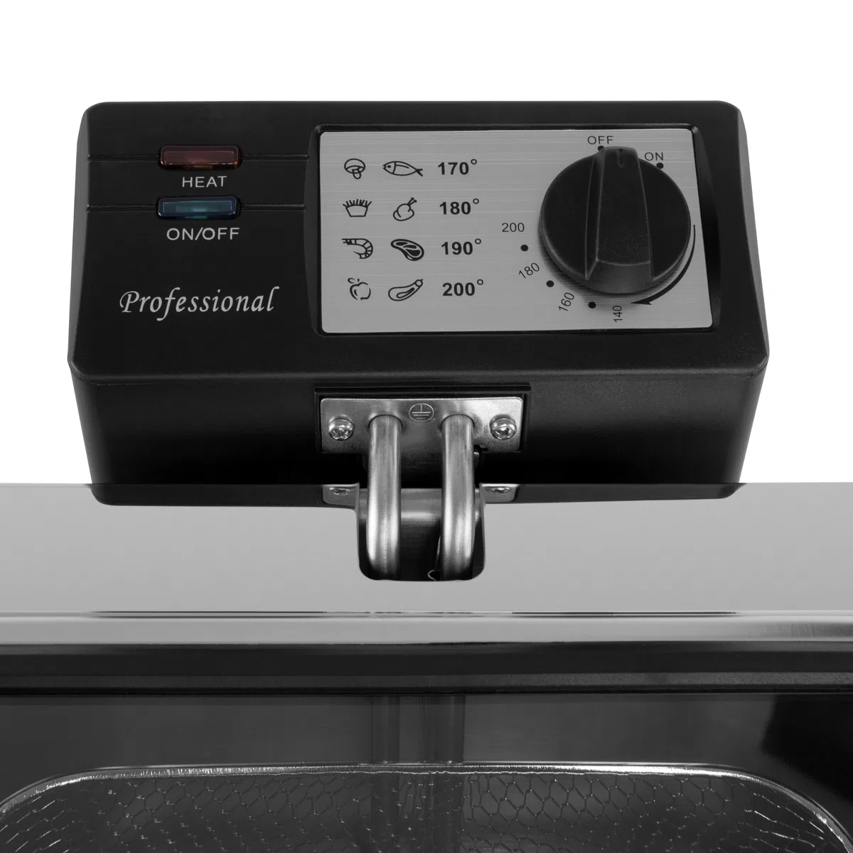 Orbegozo FDR 80 - Friggitrice professionale, 8 l, termostato regolabile, spie luminose, maniglia Cool-Touch, avvolgicavo, acciaio inossidabile, 3000 W