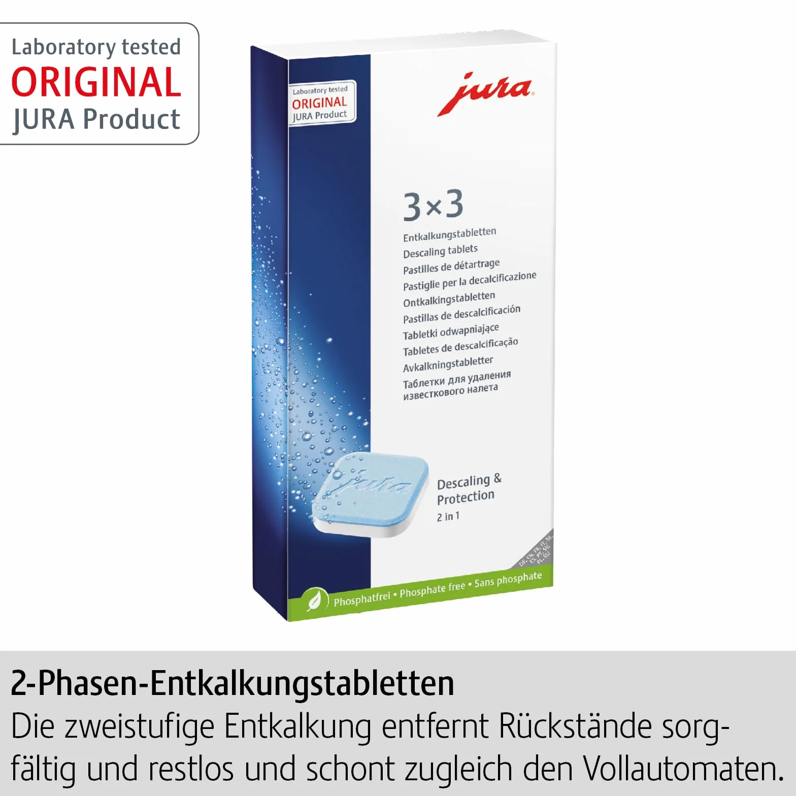Jura 61848, Pastiglie per la Decalcificazione, 3x3