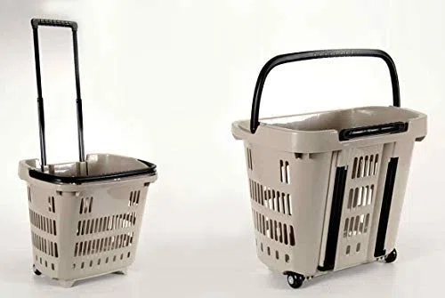 ell Cesta Cestino Trolley Spesa Tortora 34 lt 46 * 35 * 41 cm con rotelle 739750