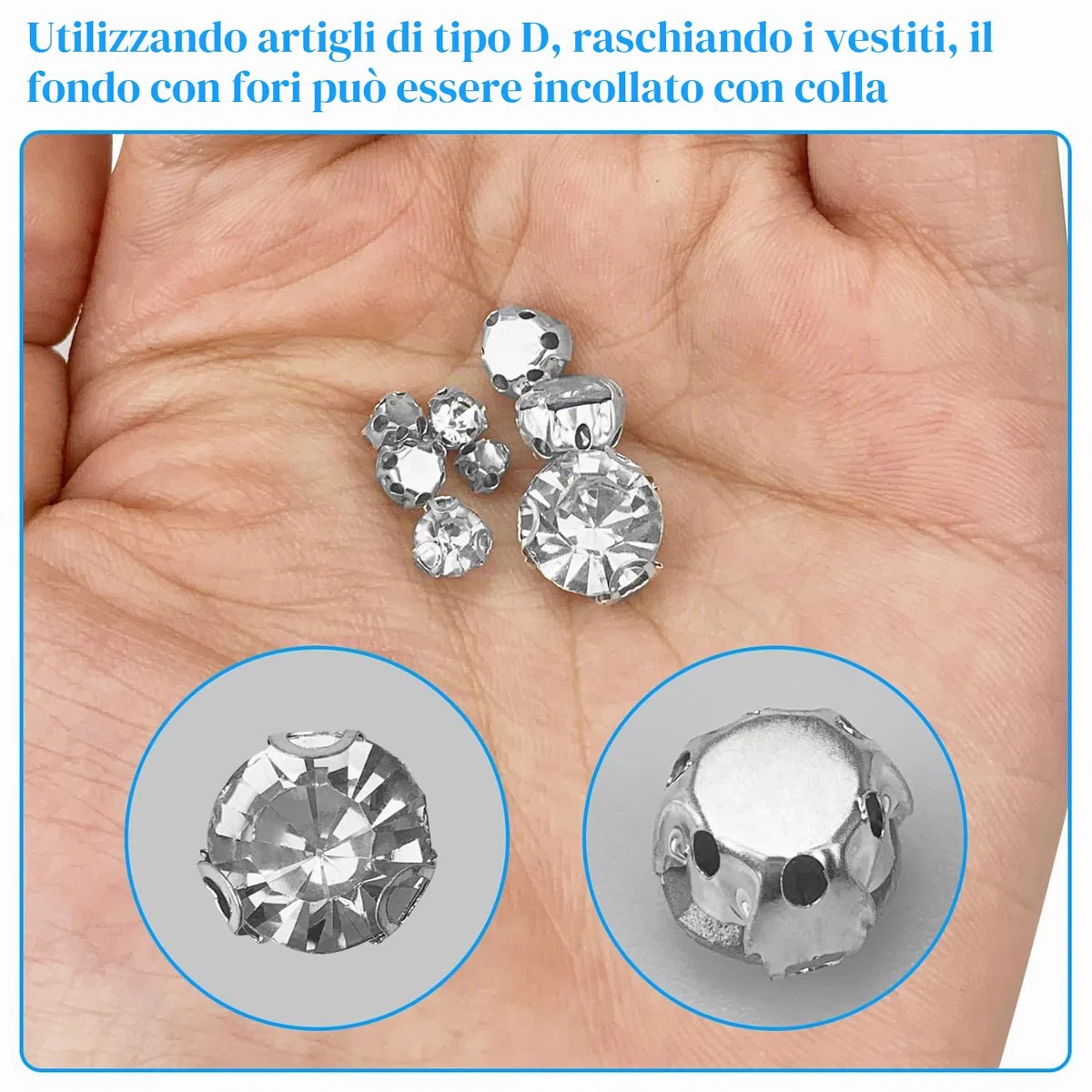 680 pezzi Strass da Cucire in Vetro Sul Retro Piatto in Cristallo, 4/4.5/4.7/5/6/7/8/10mm Strass di Vetro per Artigianato, Gioielli, Vestiti, Scarpe, Vestiti