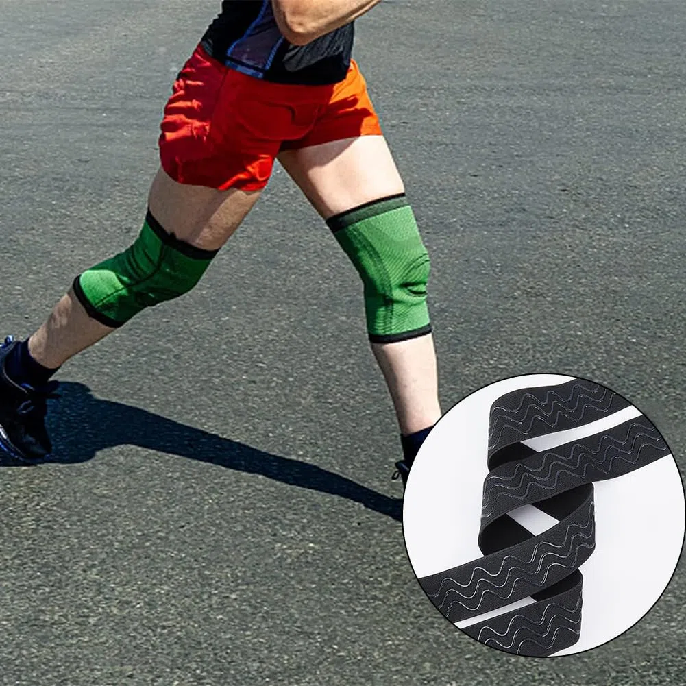 GORGECRAFT 5 m di Nastro Elastico in Silicone 31 mm Antiscivolo Nero Elasticizzato Nastro di Presa per Nastro per Cucito Artigianale Parrucca Parrucca Accessori di Abbigliamento