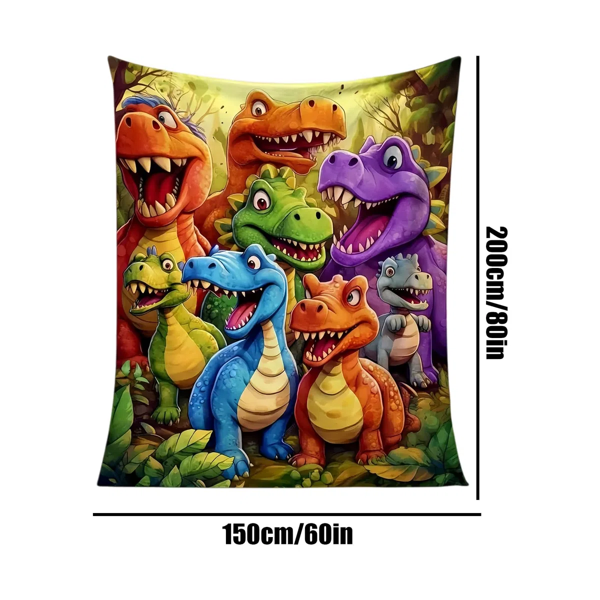 Generico Coperta Da - Flanella Calda E Carina,Coperta Dinosauro Per Decorazione Divano,Per Divano Poltrona Soggiorno Camera Da Dormitorio Appartamento Bambini Ragazzi Ragazze Adolescenti