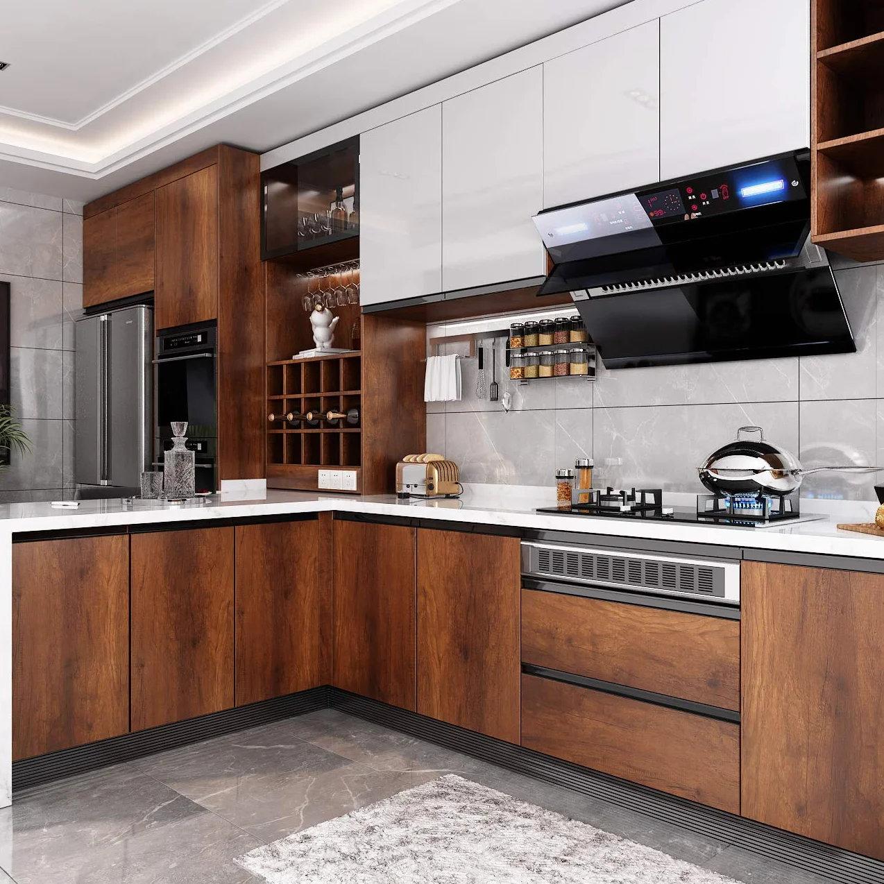 Livelynine 90 x 500cm Grande Carta Adesiva per Mobili Legno Scuro Pellicola Adesiva Legno Noce PVC Rivestimento Rotolo Adesivo per Scrivania Porte Top Cucina Piano Lavoro Tavolo Credenza Armadio Ante
