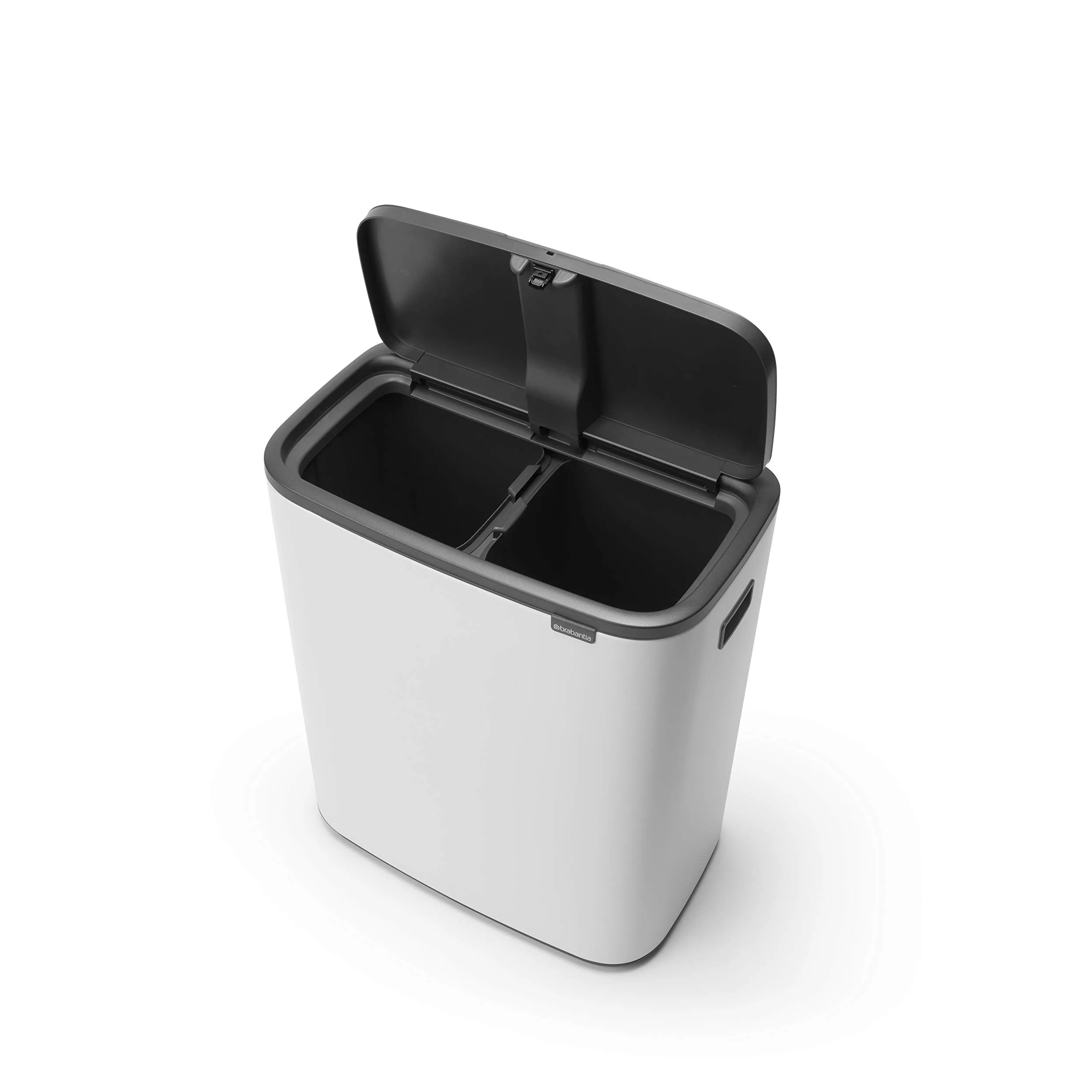 Brabantia Bo Touch Bin Pattumiera, Metallo, Bianco, 2 x 30 Litri