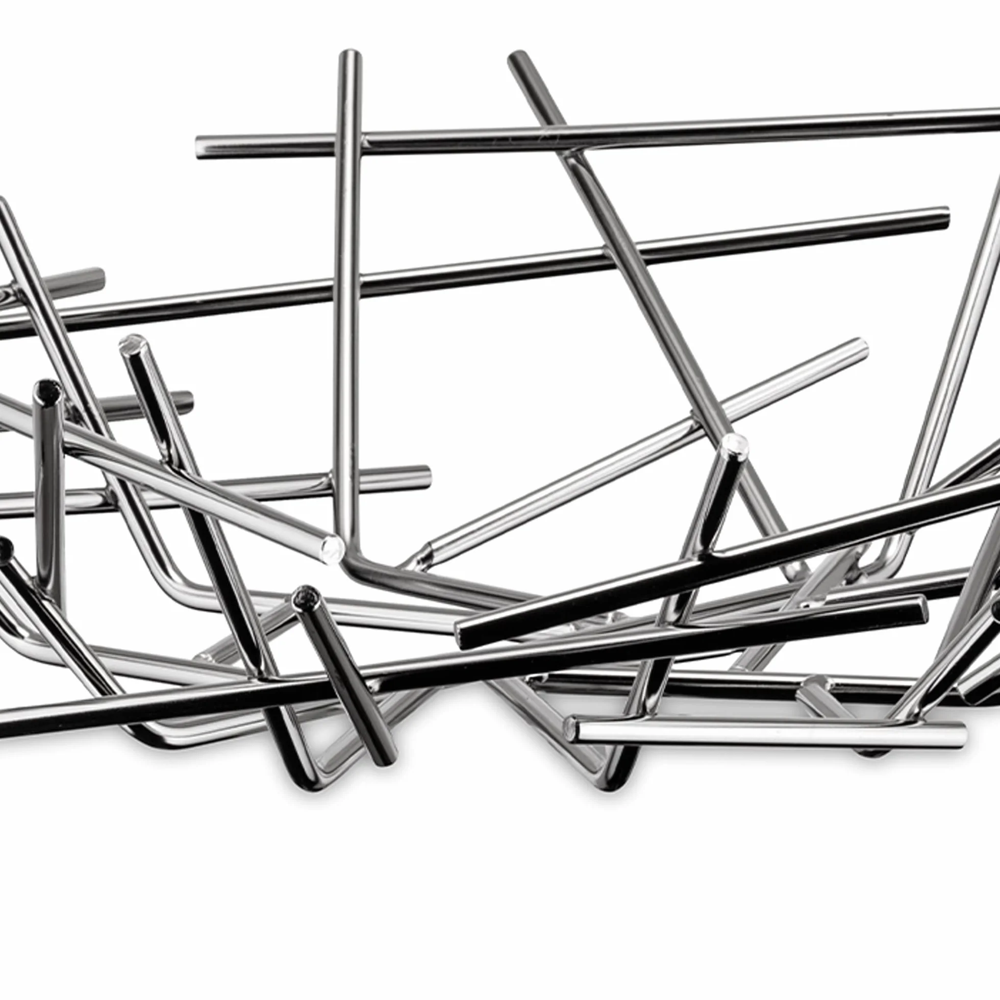 Alessi Blow Up FC02 - Cestino Portafrutta di Design in Acciaio Inossidabile 18/10, Lucido