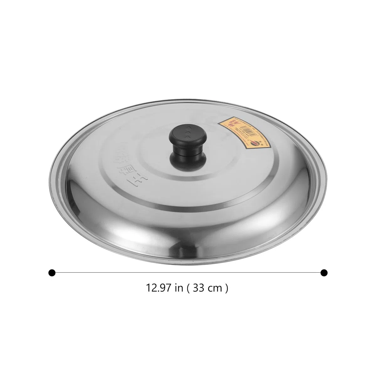Coperchio per Padella Multifunzione in Metallo Antiruggine 33 CM Copertura Rotonda per Uso Quotidiano in Cucina