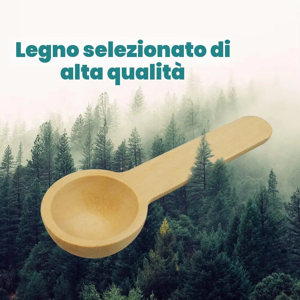 50 Pezzi Mini Cucchiai di Legno Fatti a Mano per Miele, Caffè, Tè, Condimenti, Sale (6.8 x 2.4 x 1cm)