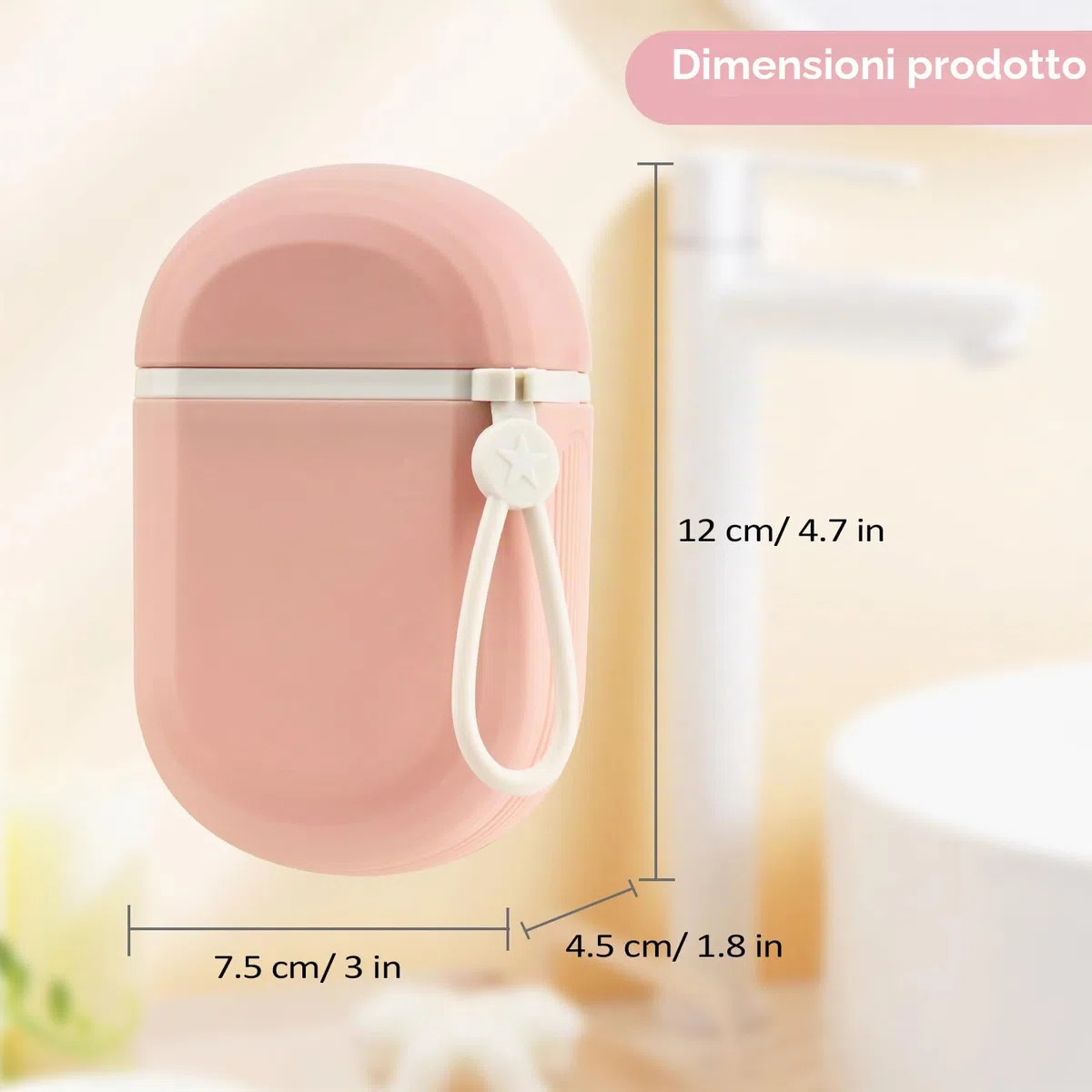 2 Pezzi Porta Sapone da Viaggio, Porta Shampoo Solido Impermeabile, Porta Saponetta Chiuso con Coperchio, Porta Cosmetici Solidi per Bagno, Palestra, Campeggio, Scuola (Bianco + Rosa)