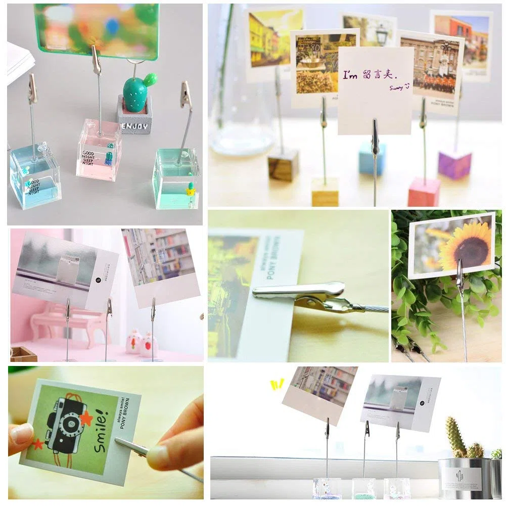 50 Pz/set Portafoto Clip per Filo Clip per Foto Clip per Filo Artigianale Fai da Te Porta Carta per Memo Foto Immagine Carta Nota Clip Decorazione