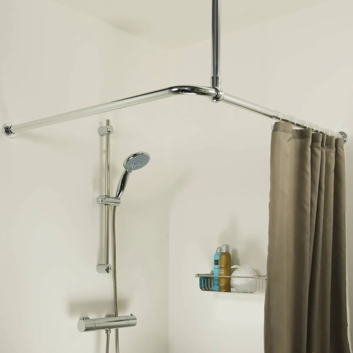 Sealskin Seallux Supporto a Soffitto, Acciaio Inox, Cromato, 60 x 2.8 x 2.8 cm