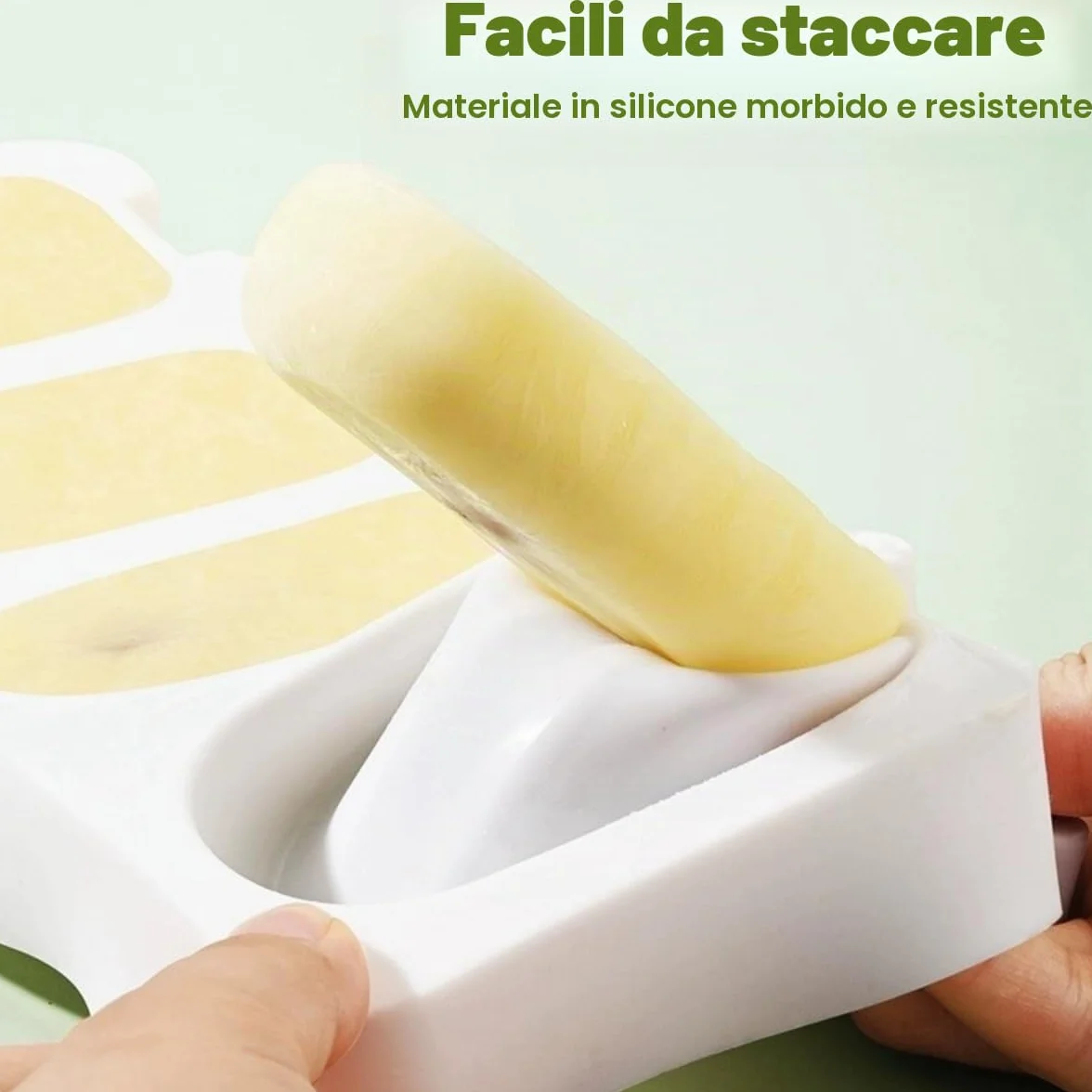 Stampi per Ghiaccioli in Silicone 2 Set con 100 Bastoncini e Coperchio, Formine Ghiaccioli senza BPA, Grande