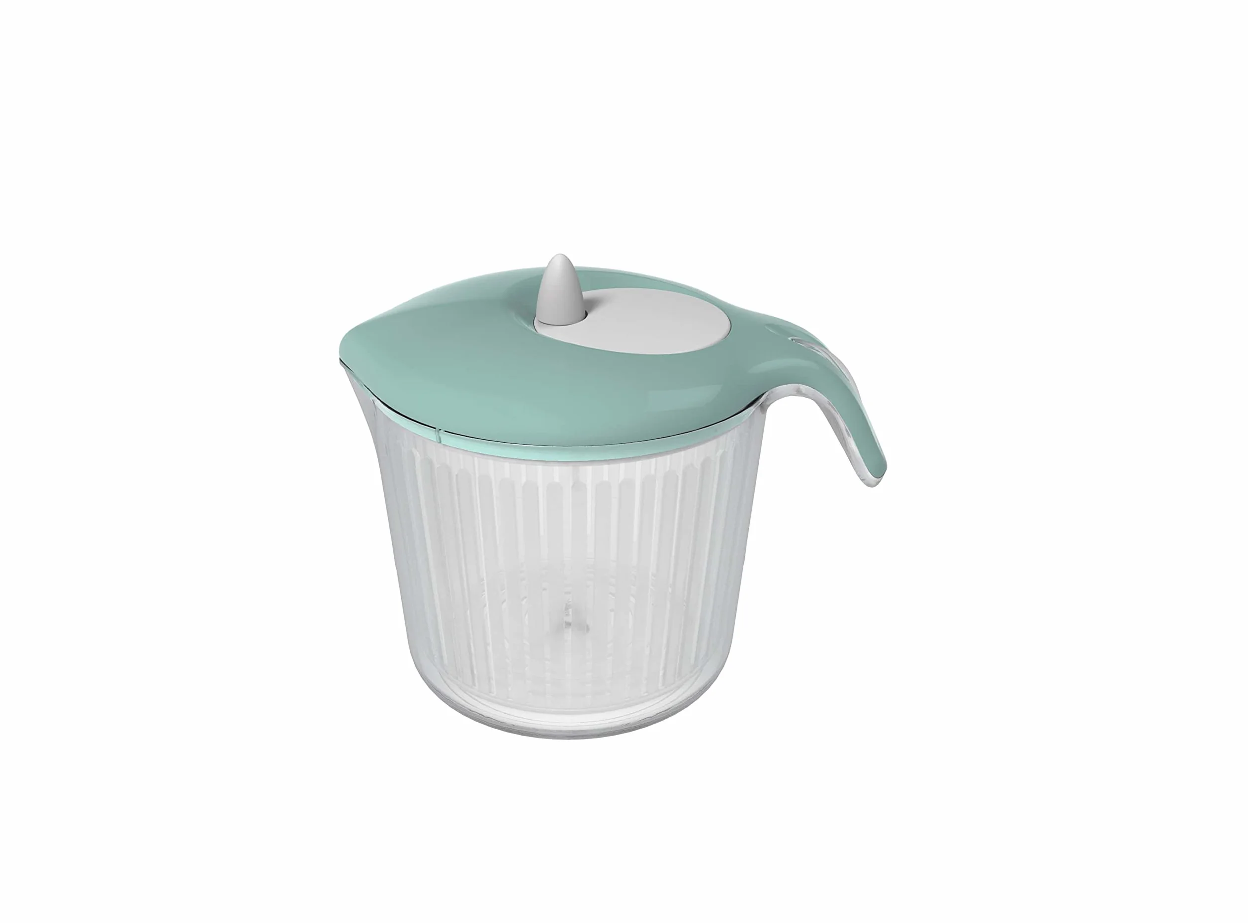 Biesse - Pin Up Centrifuga per insalata e verdure in plastica, ingombro ridotto (verde acqua)