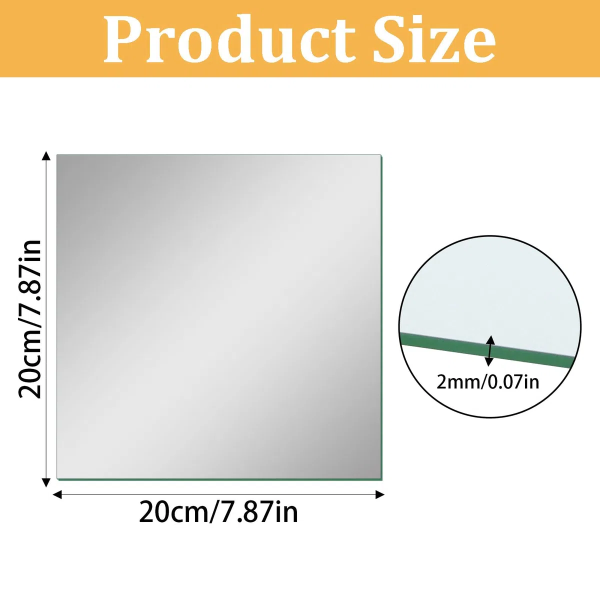 4 pezzi Specchio in Vetro 20 x 20 cm, Piastrelle a Specchio Autoadesive, Specchio Adesivo HD fai da te per Decorazione da Parete, Armadio, Bagno, Soggiorno, Camera da Letto