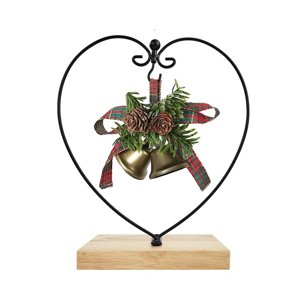 Espositore per Ornamenti Supporto in Legno per Appendere Il Vetro per Appendere Il Globo terrestre, Palla, Ornamento Natalizio e Decorazioni per la casa (Quadrato del Cuore)