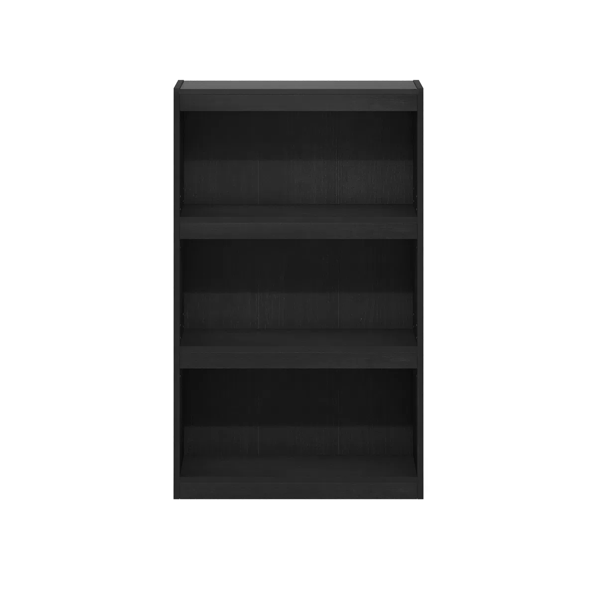 Furinno Jaya-Libreria con ripiano Regolabile a 3 Livelli, Legno ingegnerizzato, Blackwood, 3-Tier