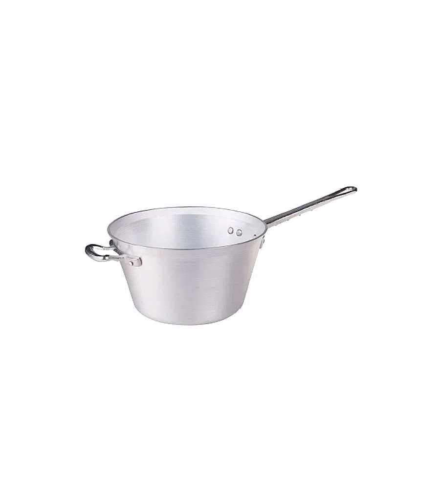 Pentole Agnelli FAMA6518 Paiolo con Manico, Alluminio, Argento, 18 cm