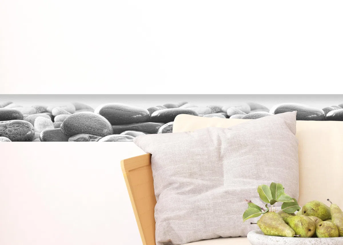 Ag Design - Wall Border - Autoadesivo - Pietre Spiaggia - Adesivo - 0,10 x 5 m - WB 8215