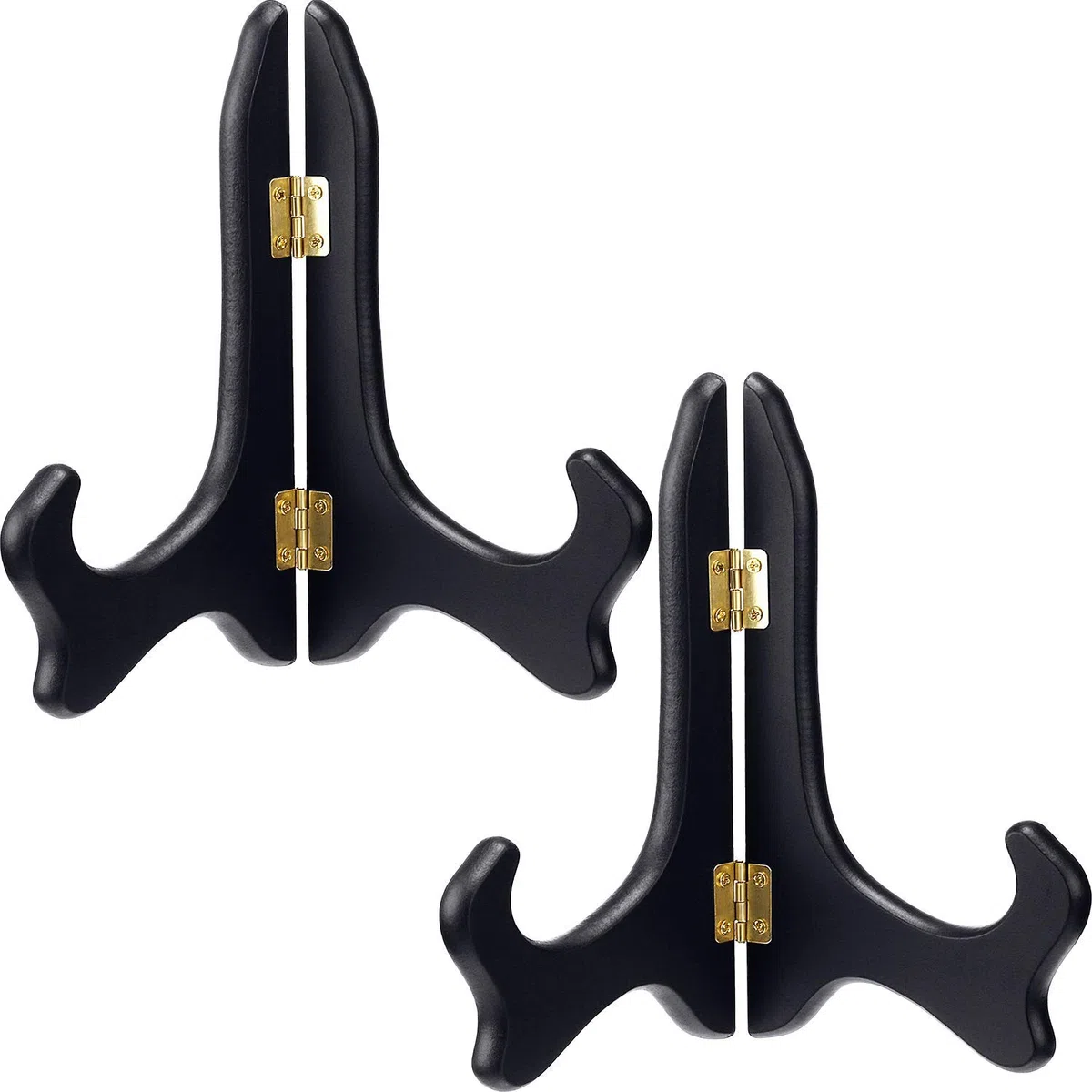Cavalletti neri da 20,3 cm, 2 confezioni di espositori in legno nero (20,3 cm), cavalletti in legno, espositori per piatti, cornici per foto