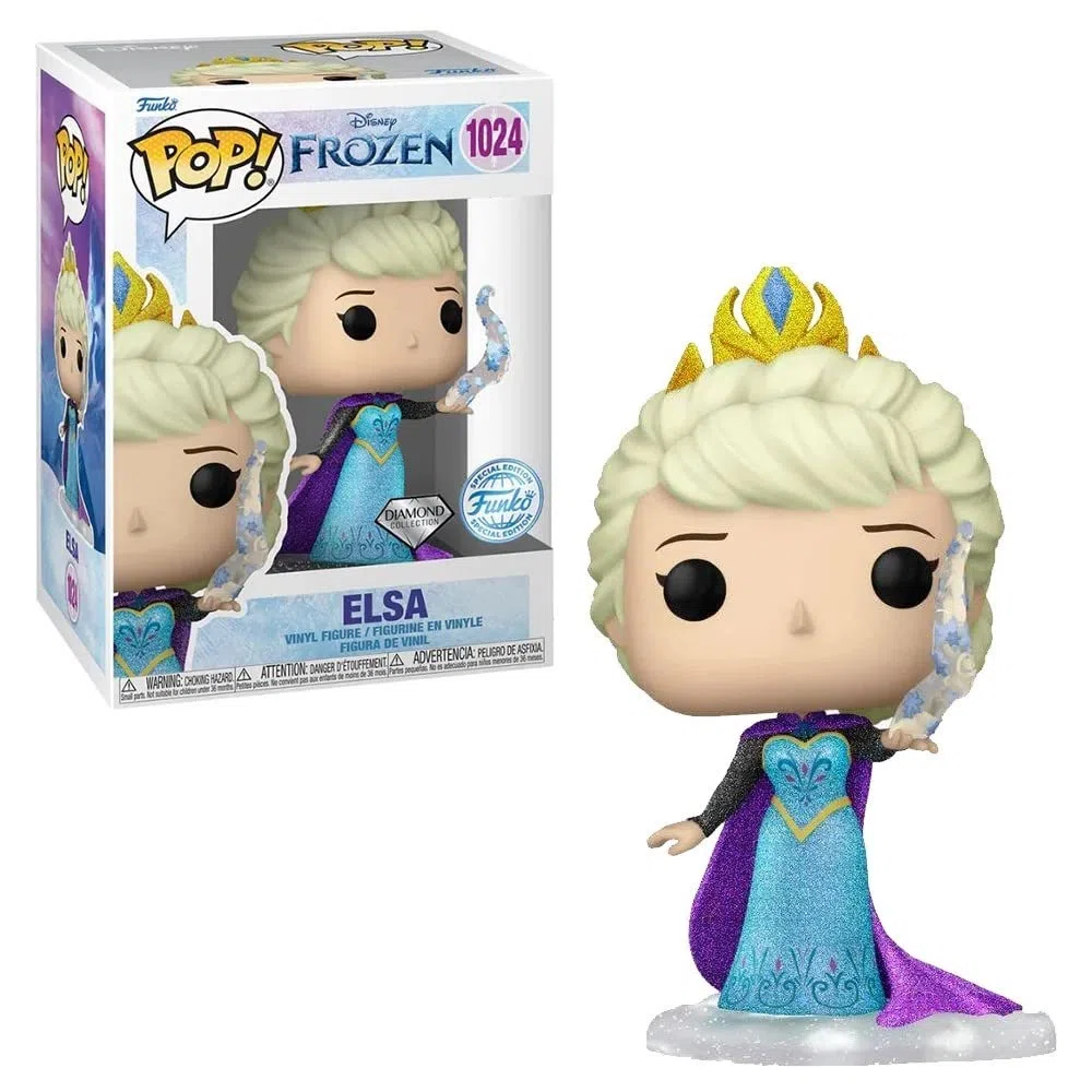 Funko Disney: Ultimate Princess Pop! Vinyl - Statuetta Elsa (DGLT) 9 cm