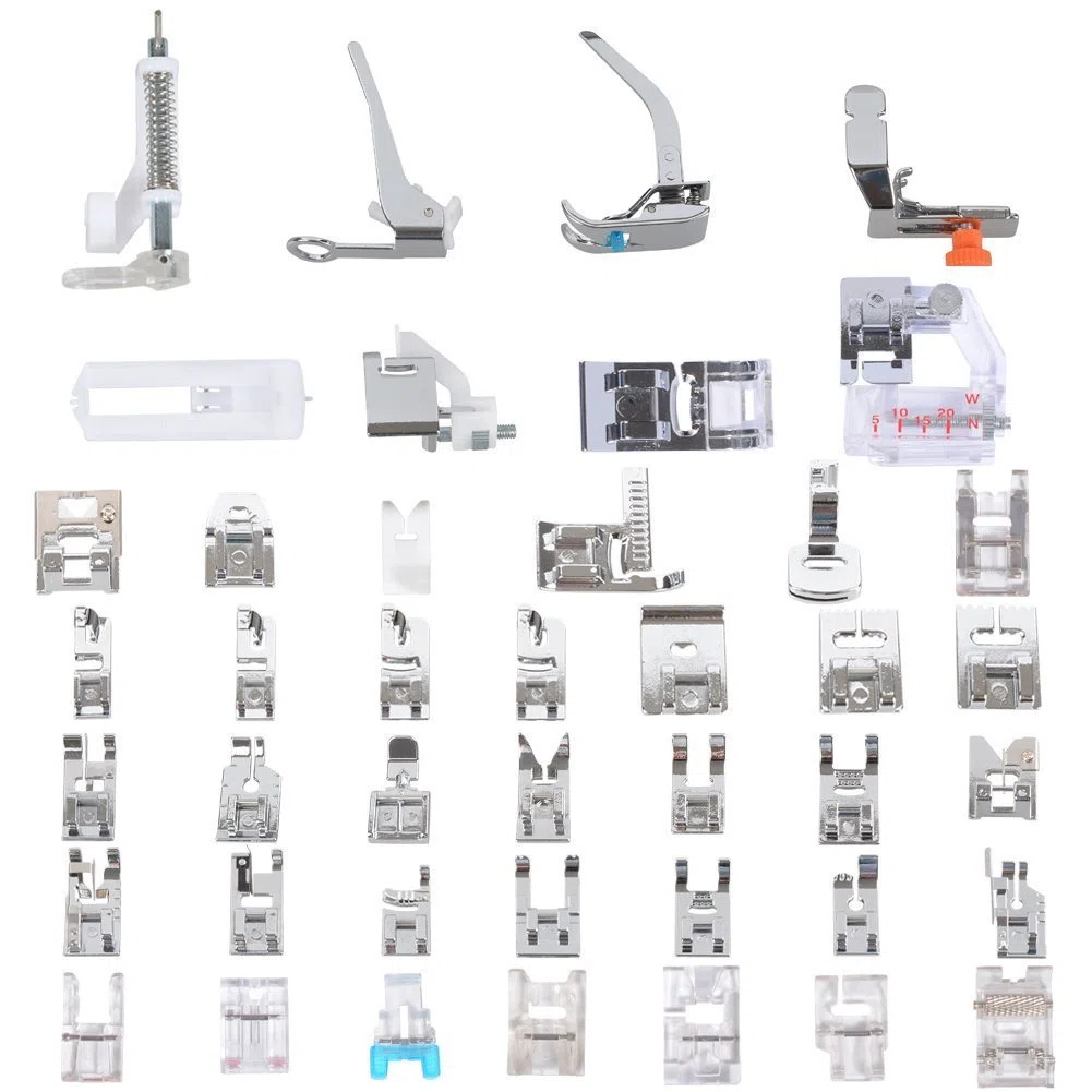 Kit 42 Piedini Macchina per Cucire Perfetto Accessori Patchwork Cucito al Piedino Compatibili la Singer/Baby Lock/Brother/Janome/Elna/New Home/Simplicity/Macchina Dopo L'Anno 1948