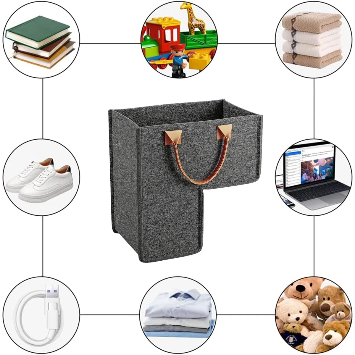 Cesto portaoggetti per scale, versatile, portatile, multifunzionale, , a forma di L, organizer per casa, comodo trasporto, spazi ristretti, per organizzare scarpe e lavanderia, facile da