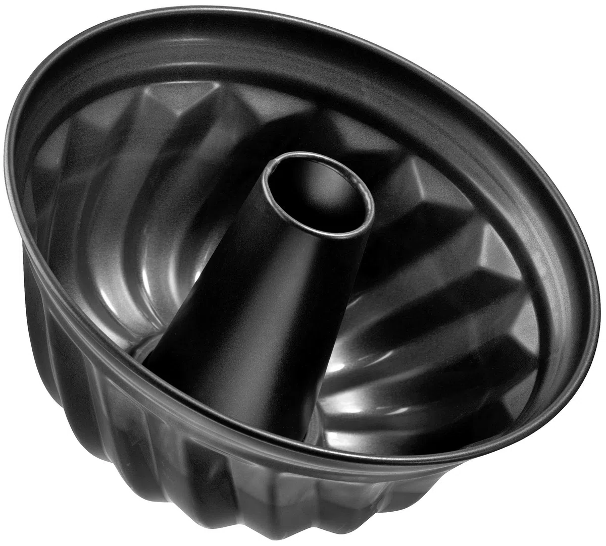 Zenker - Stampo per ciambella 22 cm della serie "Pure", stabile e rivestito, per succosi di ciambella, stampo rotondo con rivestimento antiaderente (colore: Nero) Quantità: 1 pezzo