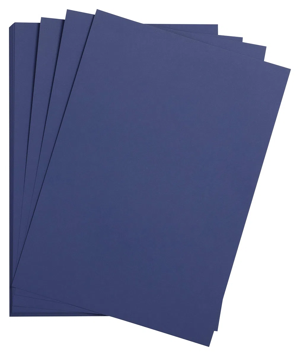 Clairefontaine 975357C Confezione di carta Maya - 25 Fogli di carta da disegno Liscia Blu Notte - A3 29,7x42 cm 185g - Ideale per il Disegno e le attività creative
