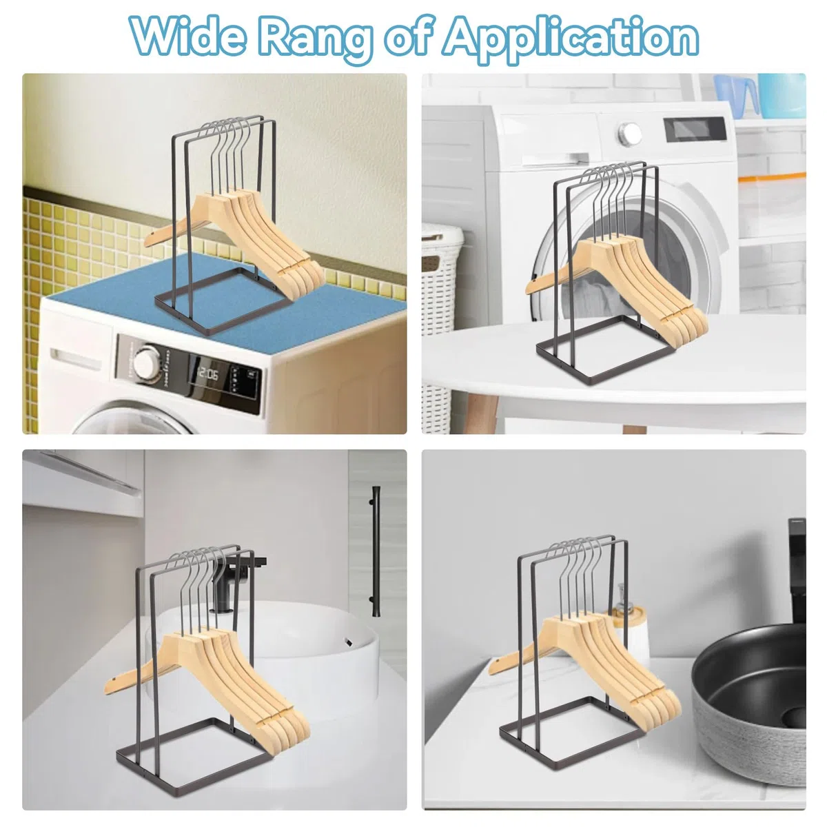 Organizzatore Per Grucce Impilatore, Appendiabiti Appendiabiti Appendiabiti Appendiabiti, Design A Doppia Fila, Ferro, Nero
