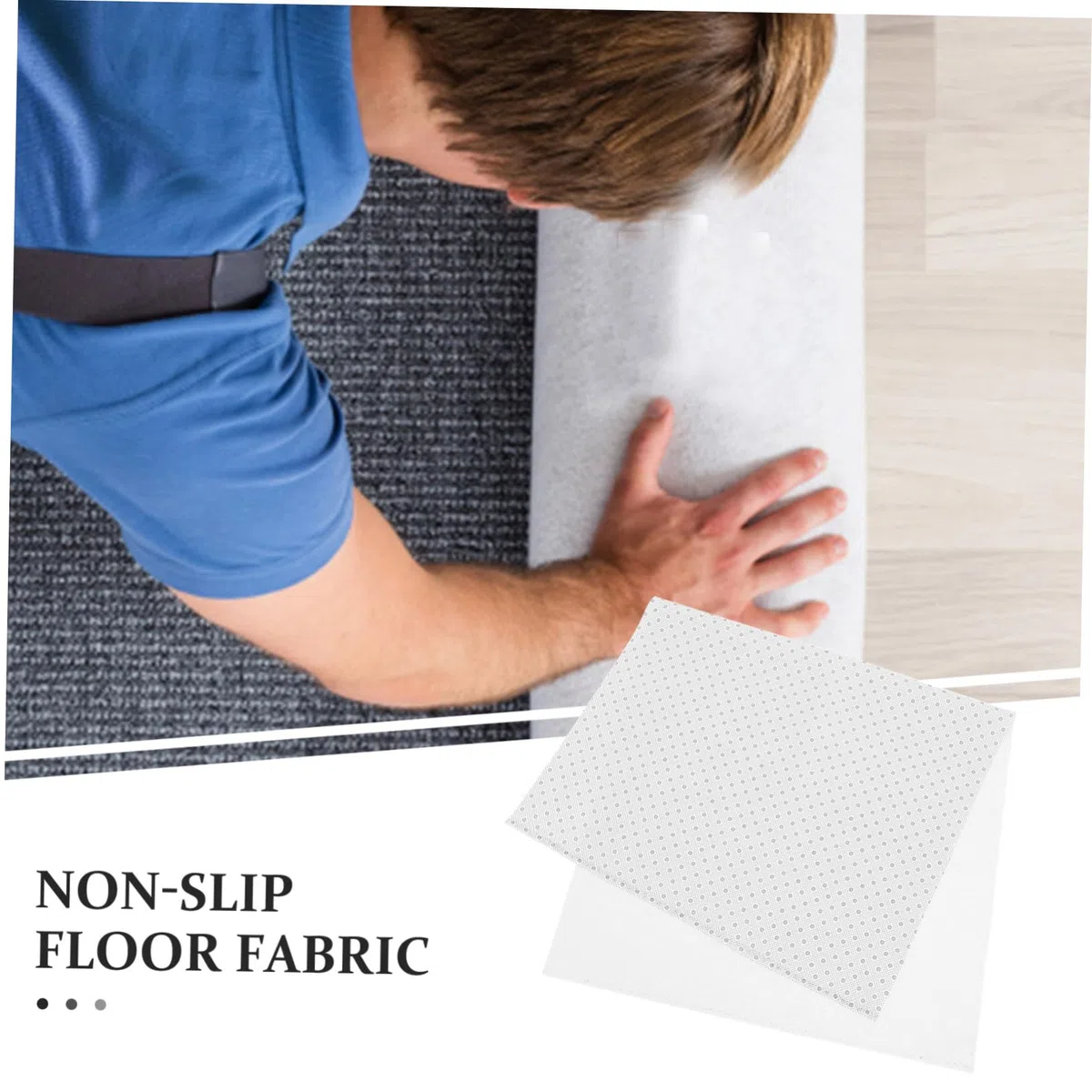 Didiseaon Materiale Antiscivolo per Sottotappeto Non Tessuto Bianco Design Semplice e Lavorazione Fine per Cuscini Divano e Cucce per Cani
