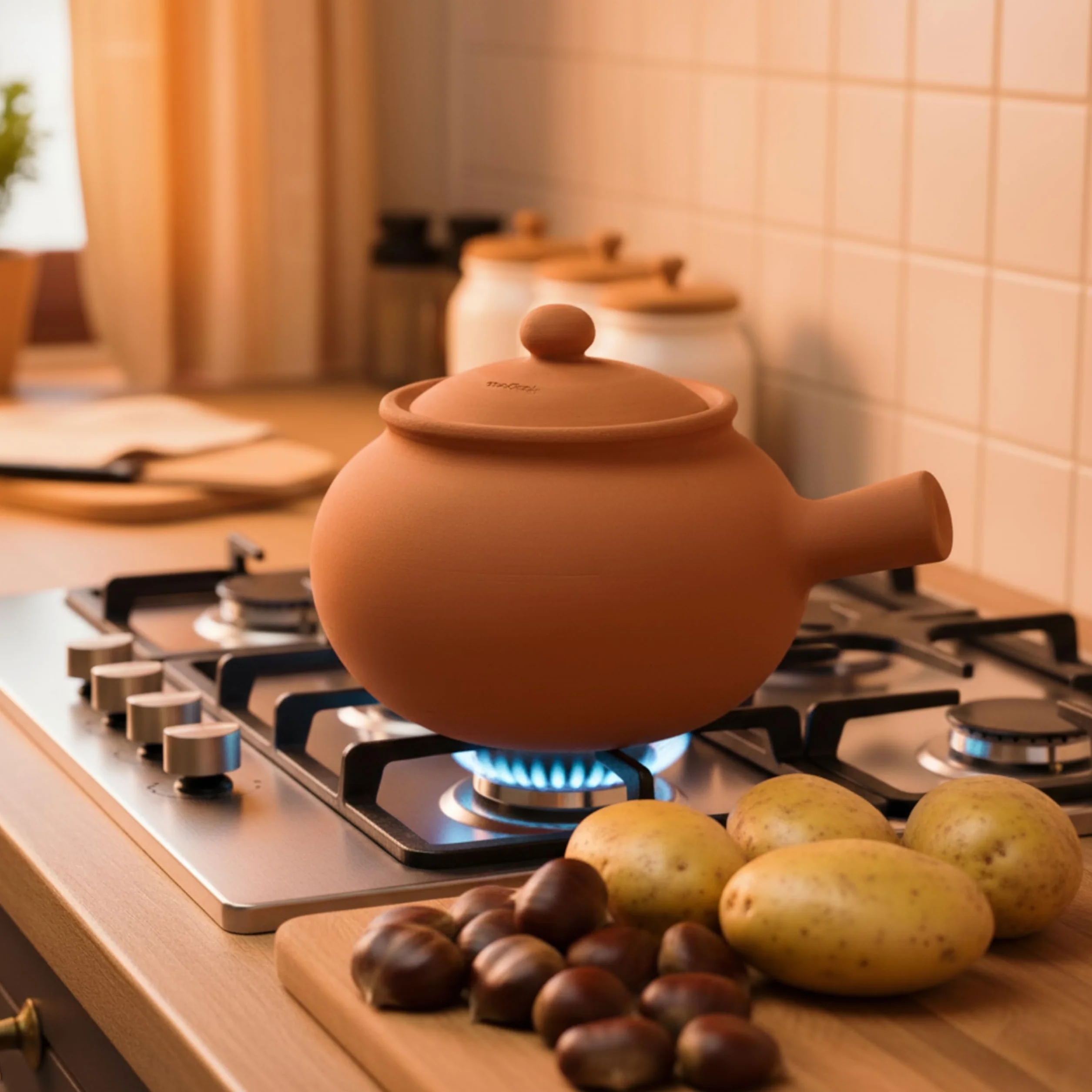 Toocook Cuoci Patate e Castagne in Terracotta Cucina Semplice Naturale No Grassi e senza alterare le proprietà del cibo Made in Italy 100%