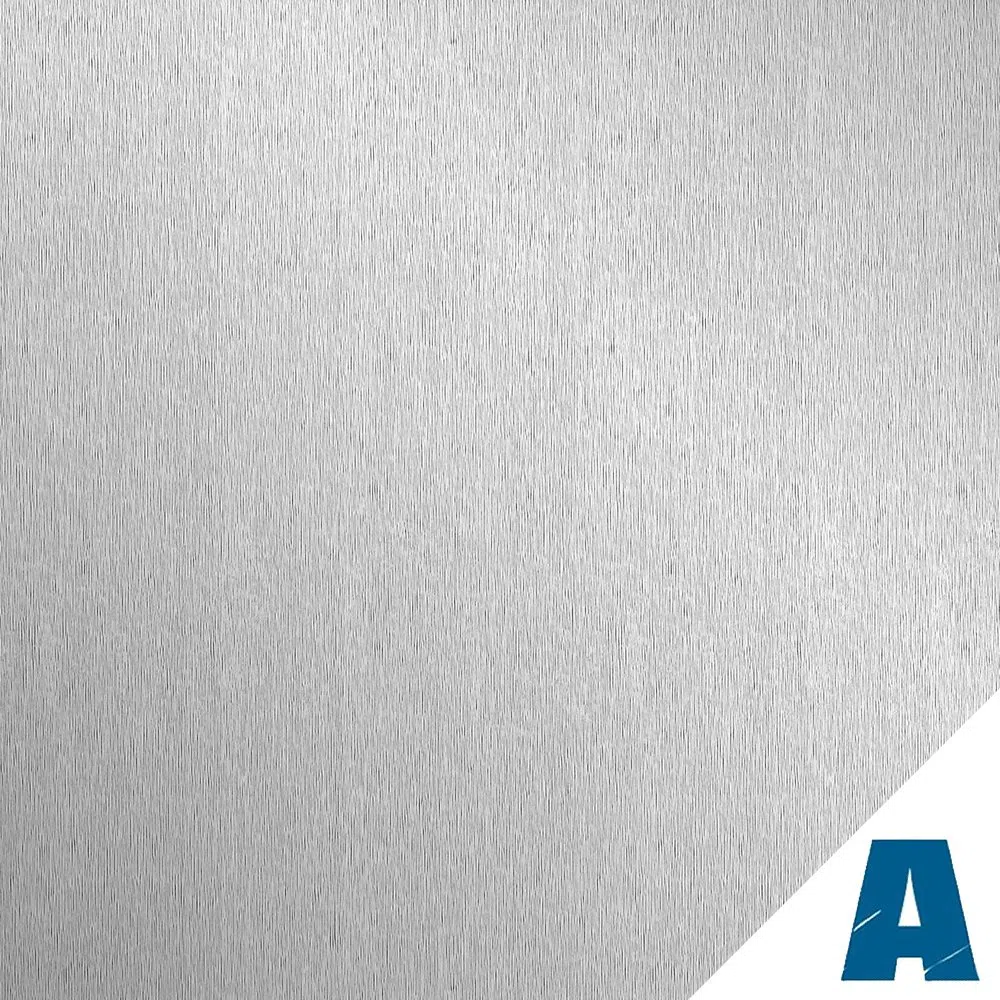 ARTESIVE TEC-017 Acciaio Satinato Opaco larg. 90 cm AL METRO LINEARE - Pellicola Adesiva in vinile effetto metallo per interni per rinnovare mobili, porte e oggetti di casa