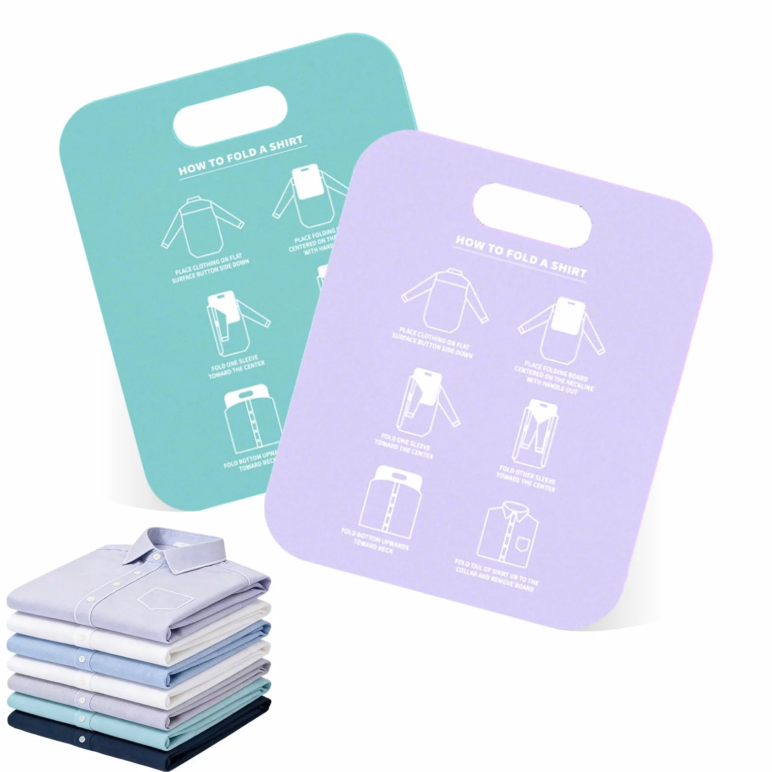 Tavola Pieghevole per Camicie,Organizer Pieghevole a 2 Pezzi per Camicie e Magliette, Resistente, per Adulti e Bambini (30,5 x 25,3 x 0.1 Cm)