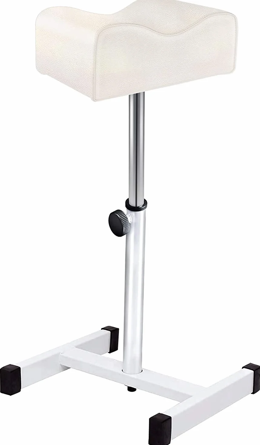 Kalolary Poggiapiedi regolabile in altezza per pedicure, manicure, salone e spa (bianco)