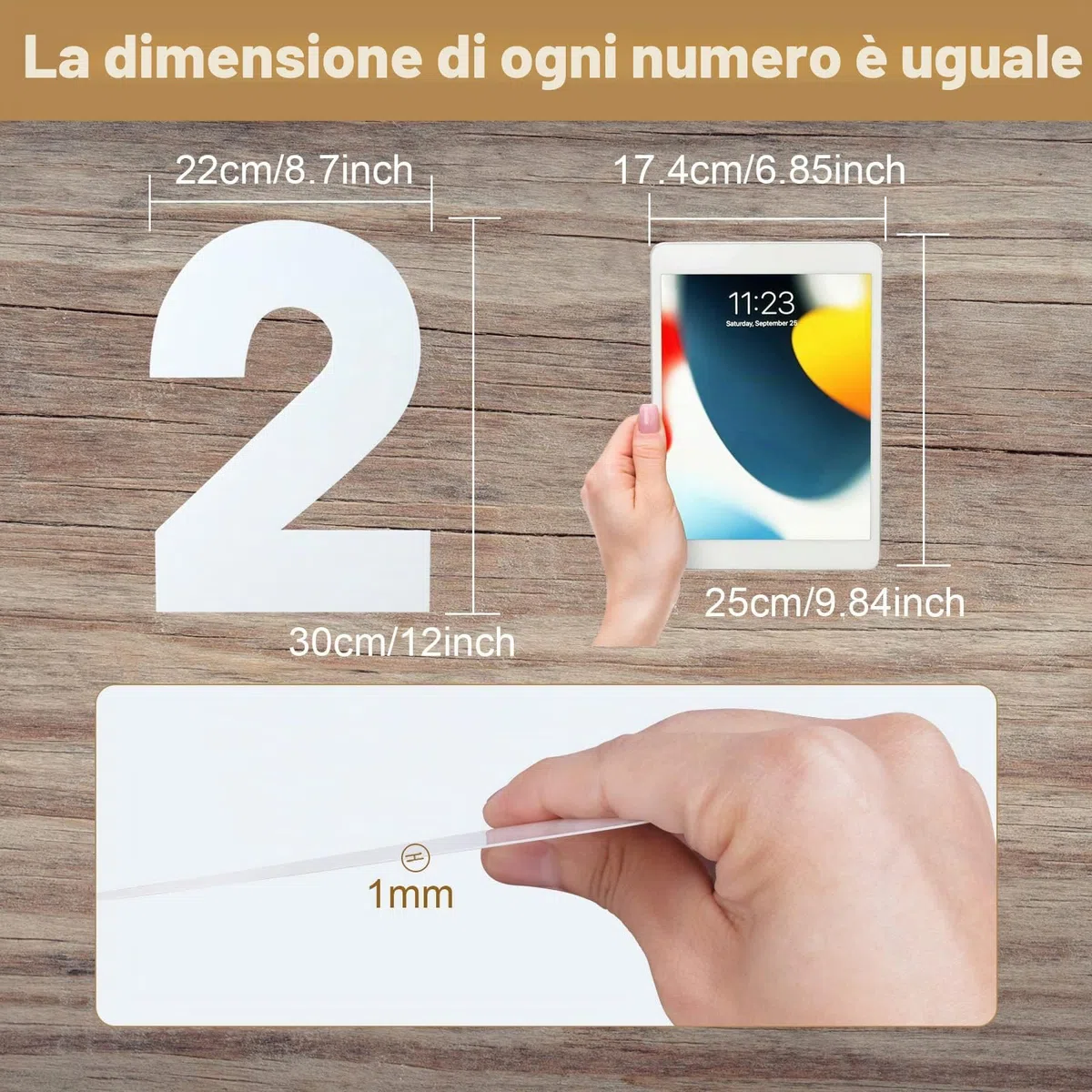 Stencil per Dolci,9 Pezzi da 0 a 8 Numeri fai da te,Stencil in Plastica Piatta,Stencil Numerico per Torte fai da te,Biscotti,Matrimoni,Compleanni,Feste (30 cm)