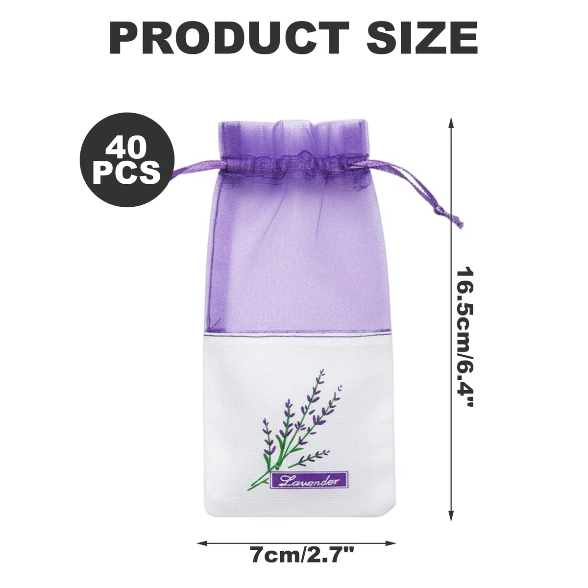 40 Pezzi Sacchetti di LavanDA Profumata Sacchetto per Lavanda Vuoti con Coulisse Sacchetto di LavandaS Vuoti Viola Bustine per Lavand, Spezie ed Erbe Aromatiche