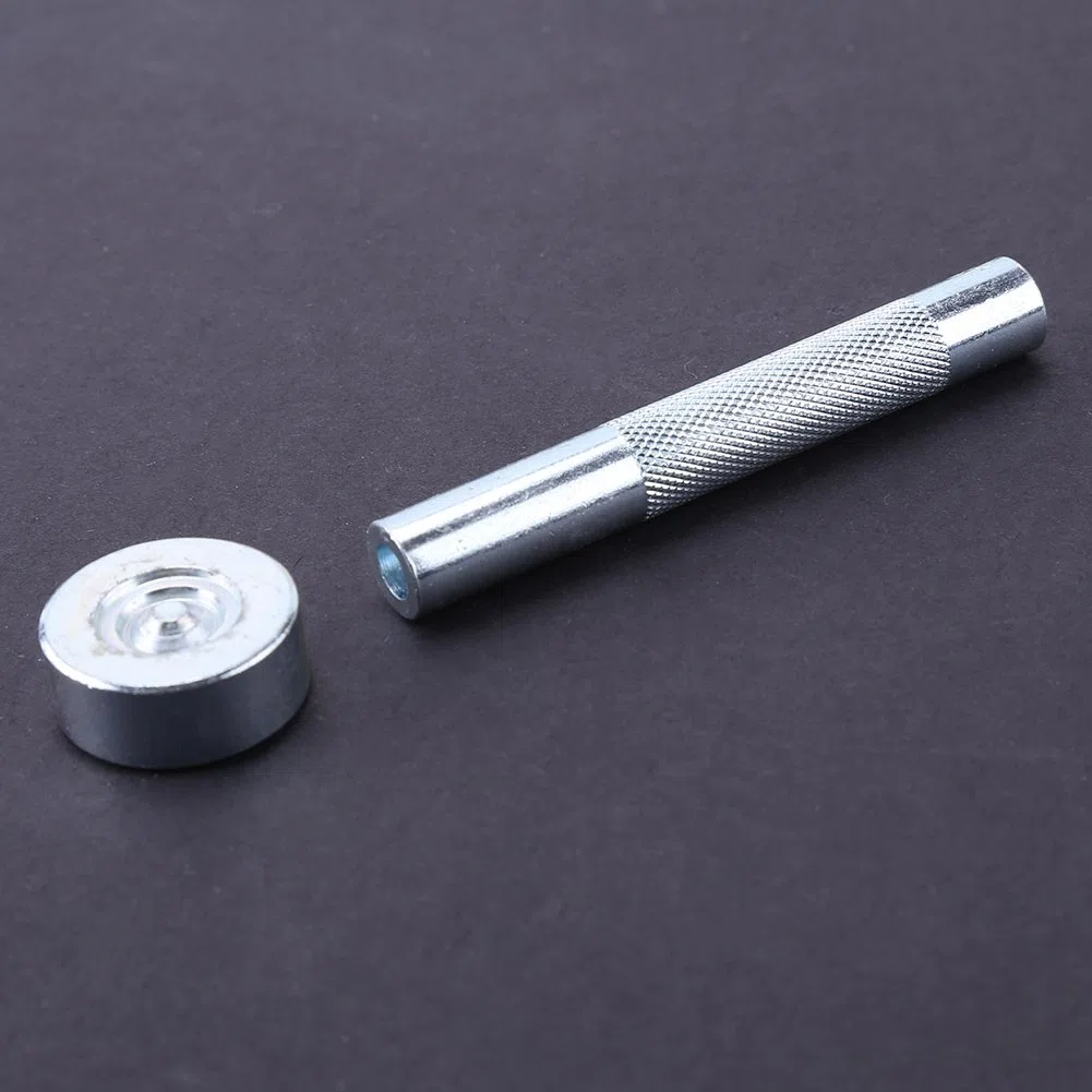 Walfront 11 pz/Set DIY Leathercraft Die Punch Kit Rivet Setter Tool, con Fondo per Punch Hole And Install Rivet Button