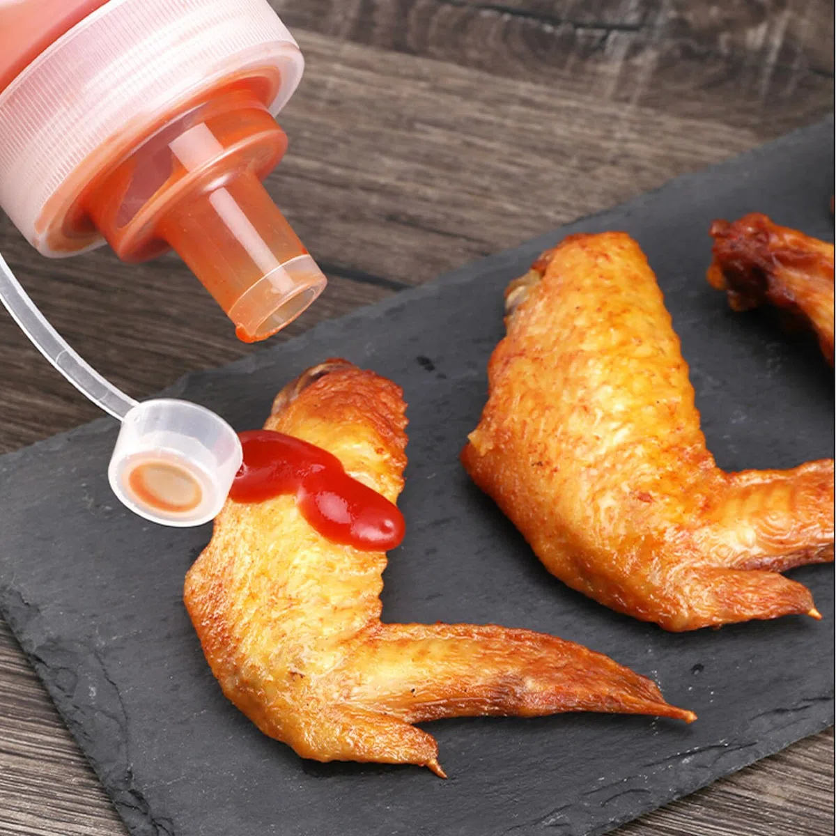BAIFULAI 3 bottiglie da spremere, 1000 ml, in plastica, con cappuccio, dosatore, trasparente, senza perdite, per pittura, ketchup, salsa piccante, olio d'oliva