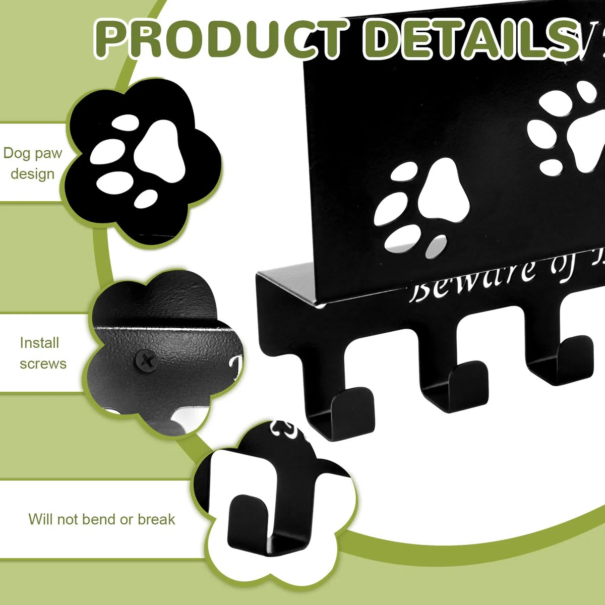 Porta Medaglie Running, Porta Chiavi da Muro per Casa con 6 Ganci, Ganci Appendiabiti da Parete, Portachiavi da Parete Moderno per Guinzagli Ingresso, Occhiali Sole, Regali per Gli Amanti Dei Cani