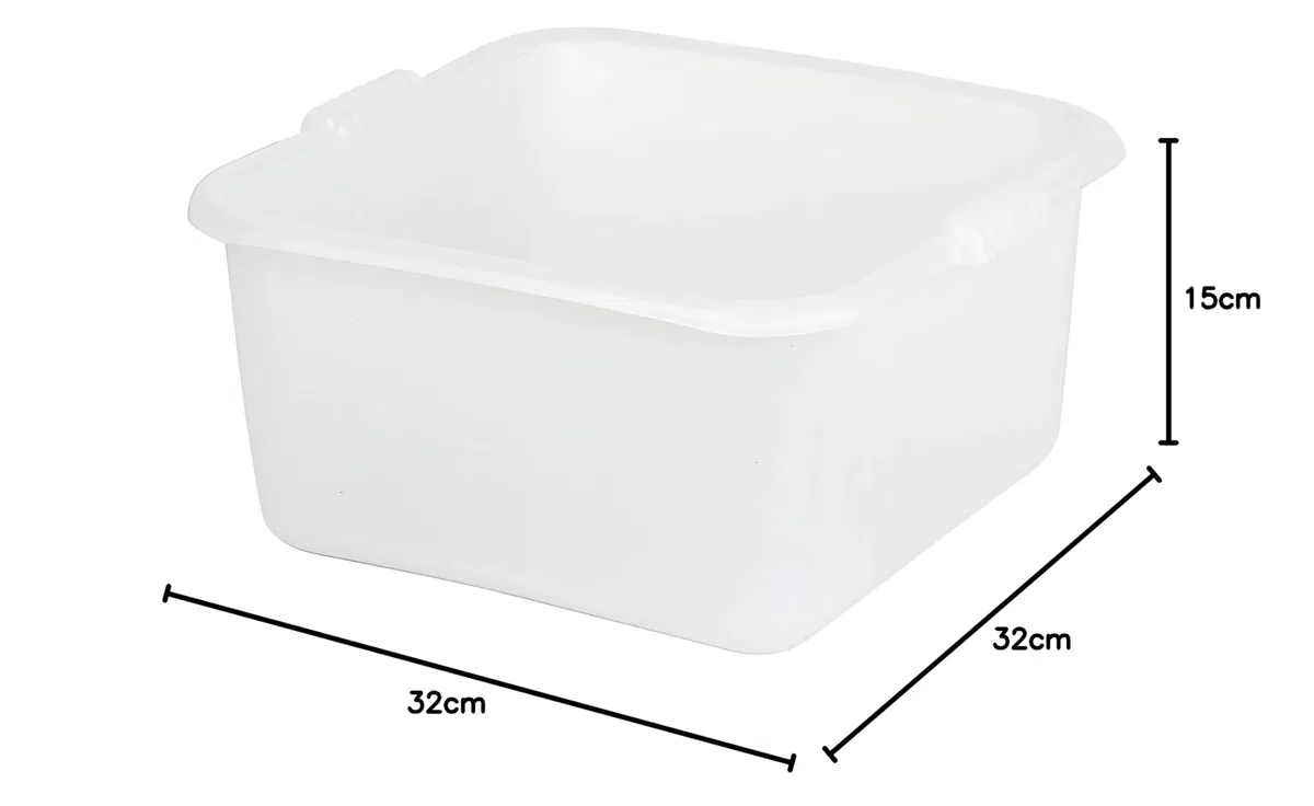 Mobil Plastic - Bacinella/Bagno Quadro in plastica 32x32 per Alimenti - Bianco Neutro